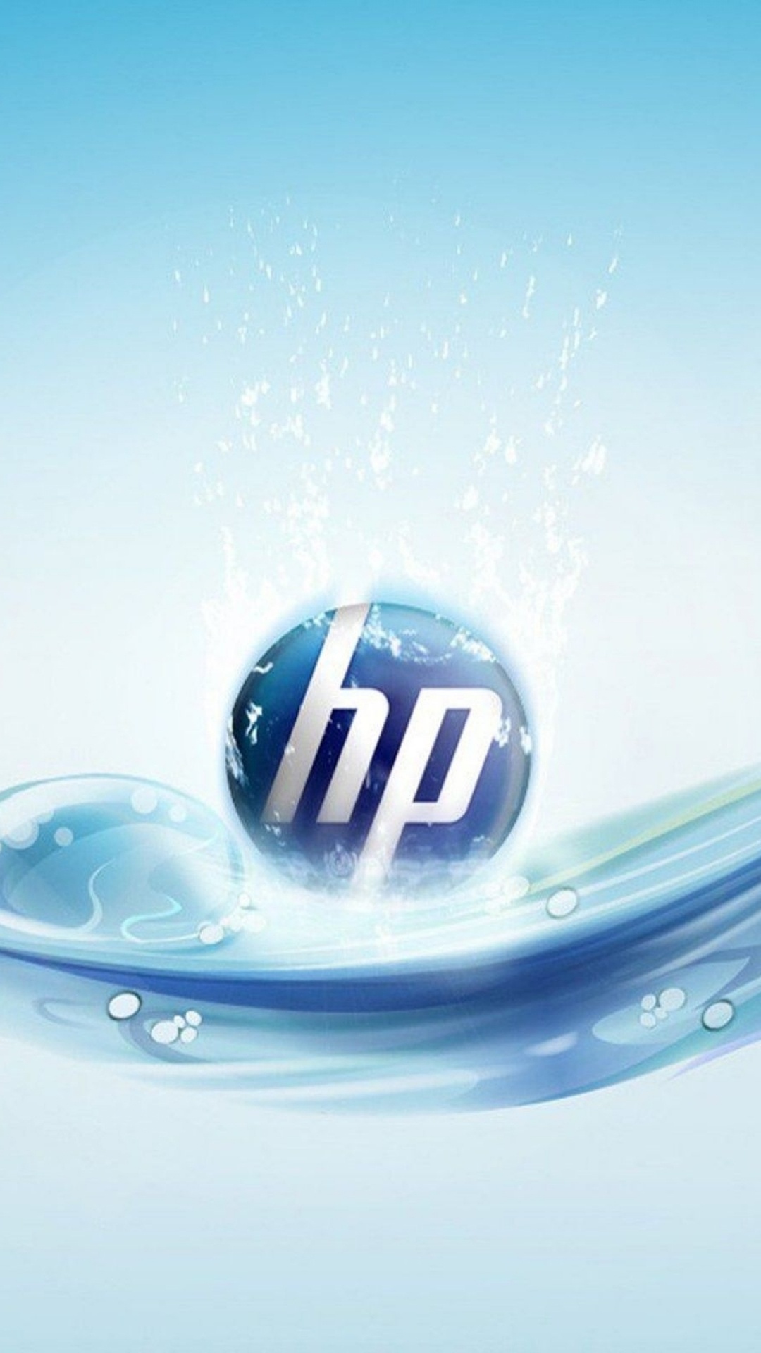 Обои падение, hewlett packard, графика, лого, иллюстрация в разрешении 1080x1920