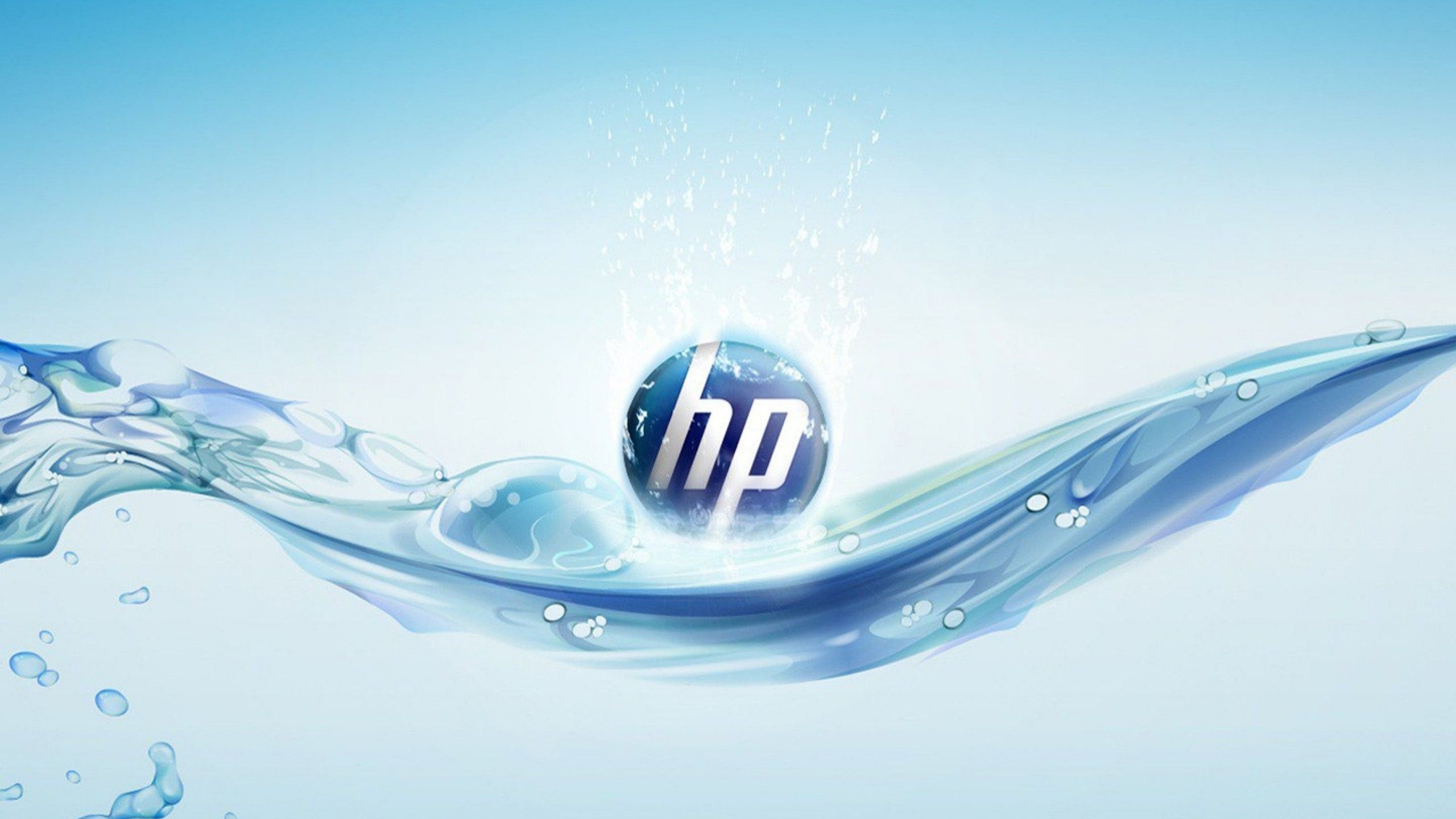 Обои падение, hewlett packard, графика, лого, иллюстрация в разрешении 2560x1440