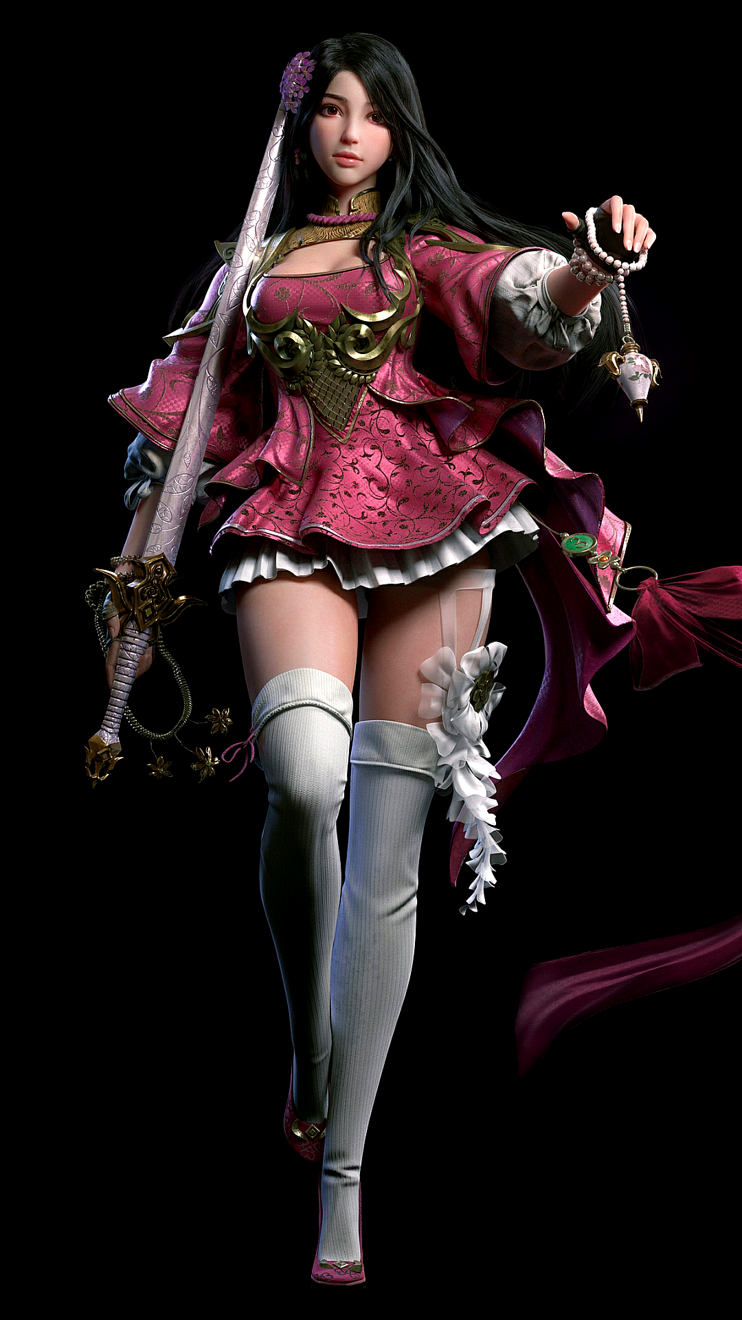 Обои женщина воин, женщина - моя жизнь для моих детей, перчатка, пурпур, бедра в разрешении 1080x1920