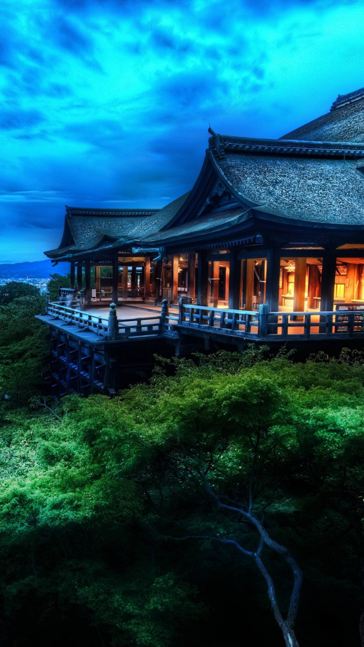 Обои Киемидзу-дэра, природа, пейзаж, достопримечательность, риф в разрешении 750x1334