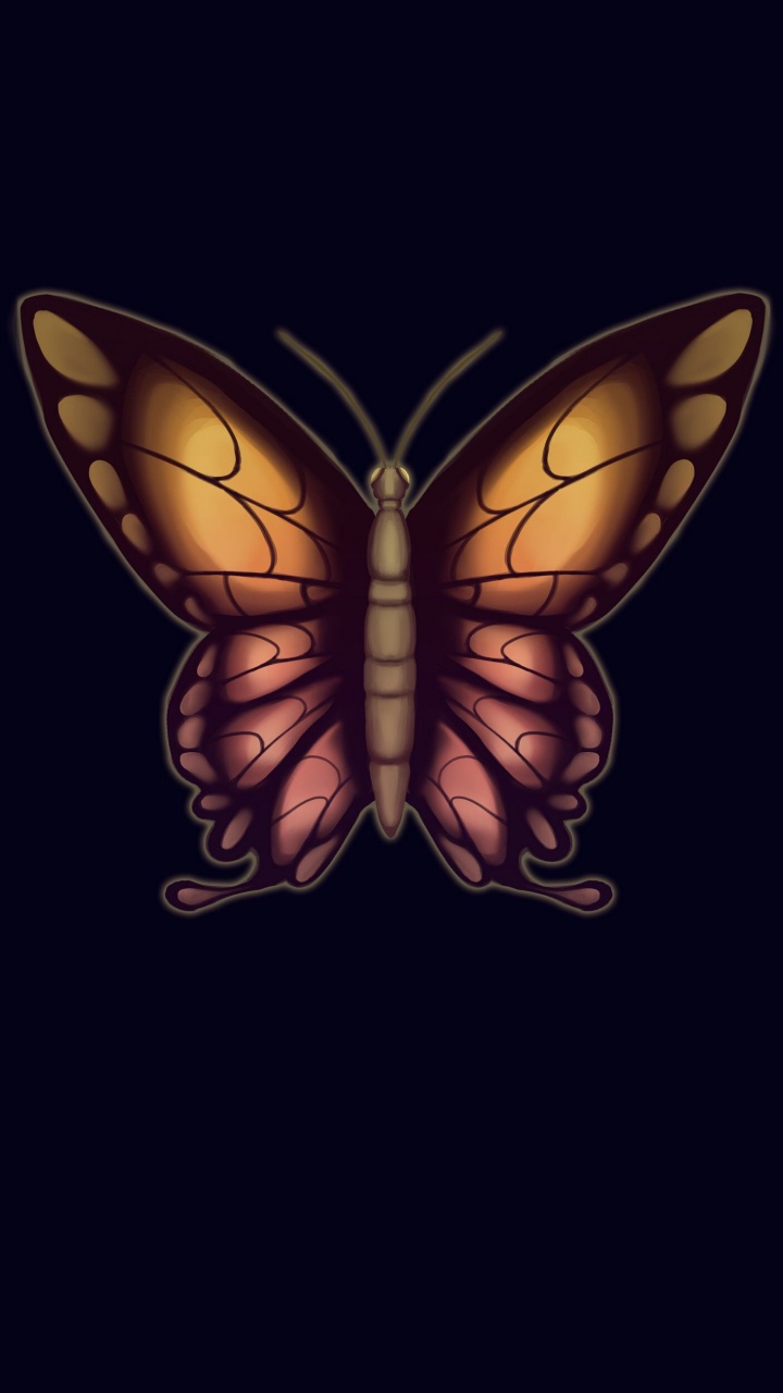 Обои мотылек, бабочкамонарх, членистоногое, кровососущие насекомые, опылитель в разрешении 720x1280