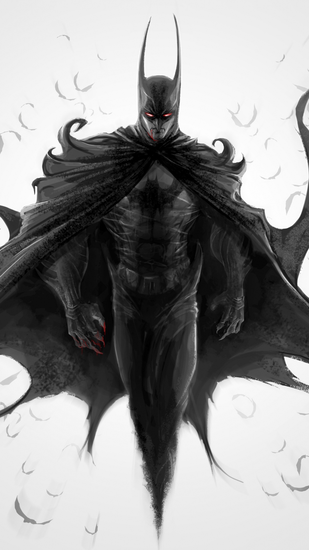 Обои Бэтмен, комиксы dc, арт, иллюстрация, рисование в разрешении 1080x1920