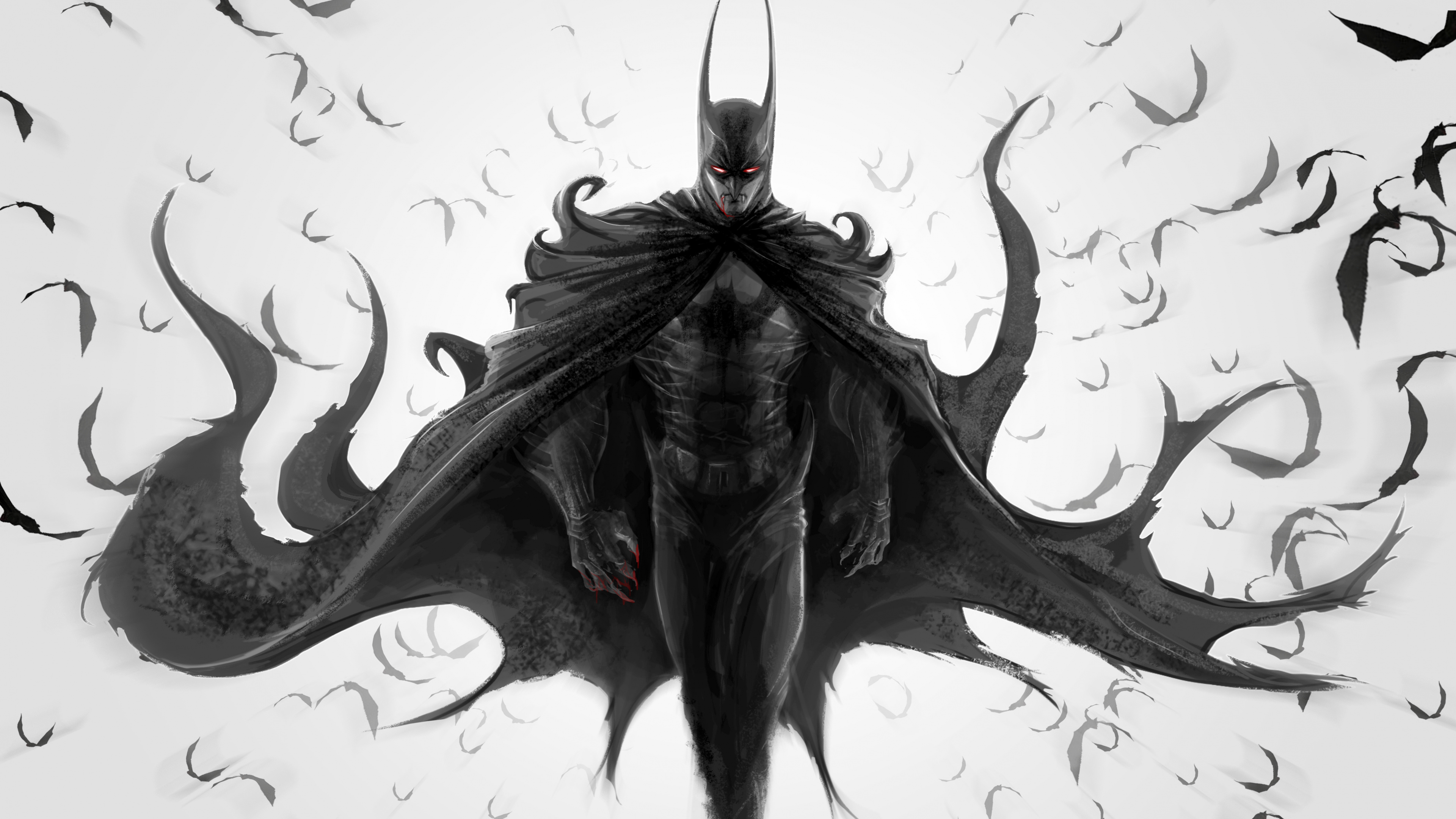 Обои Бэтмен, комиксы dc, арт, иллюстрация, рисование в разрешении 3840x2160