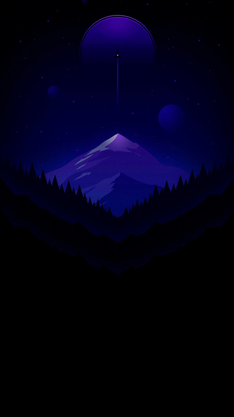 Обои темнота, суперлуние, лунное затмение, небесный объект, Астрономия в разрешении 750x1334