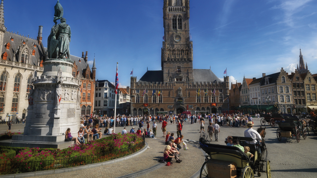 Обои Маркт, ориентир, город, городок, городская площадь в разрешении 1280x720