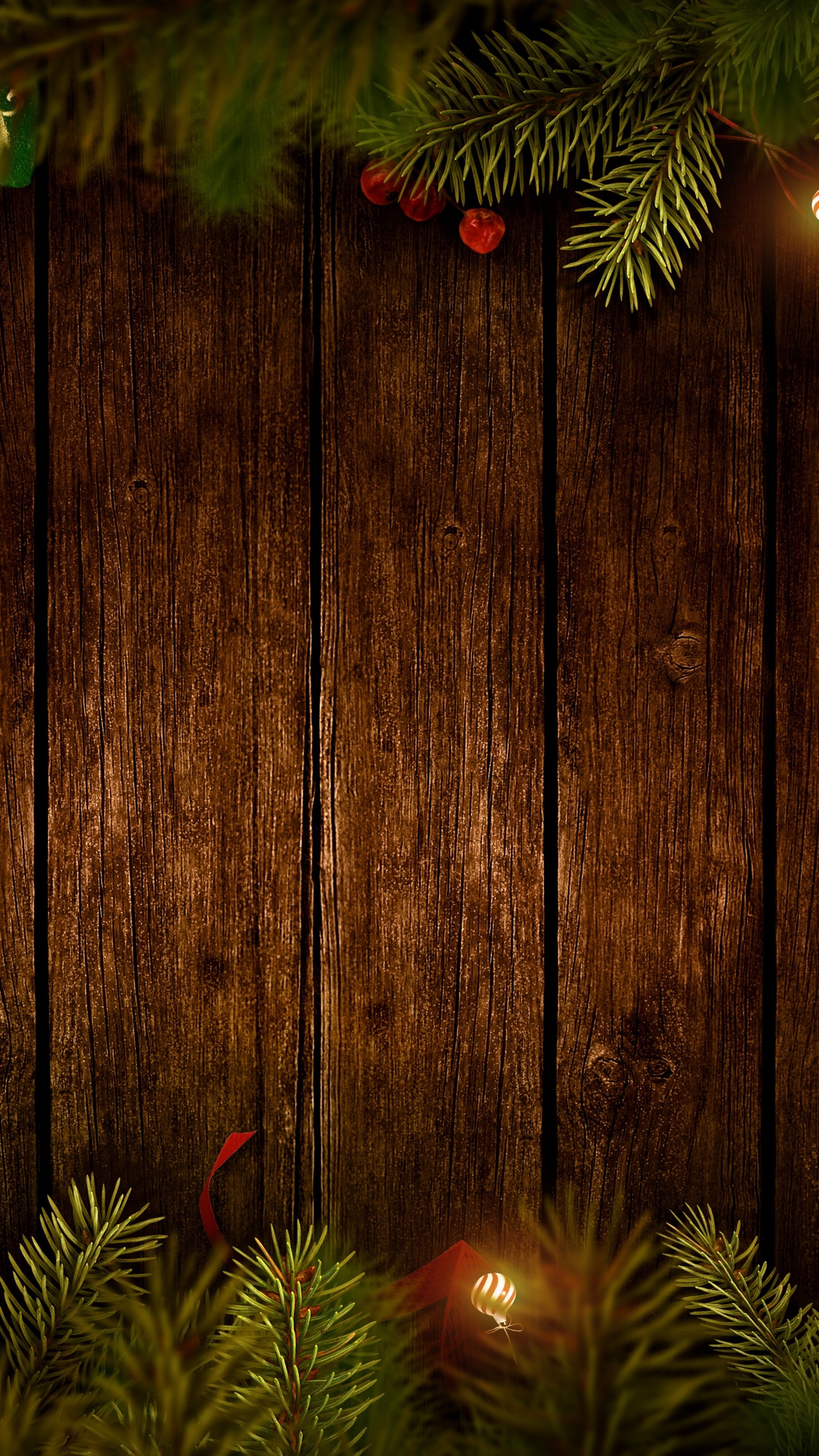 Обои Рождественский день, Новый год, дерево, пихта, Рождество в разрешении 1440x2560