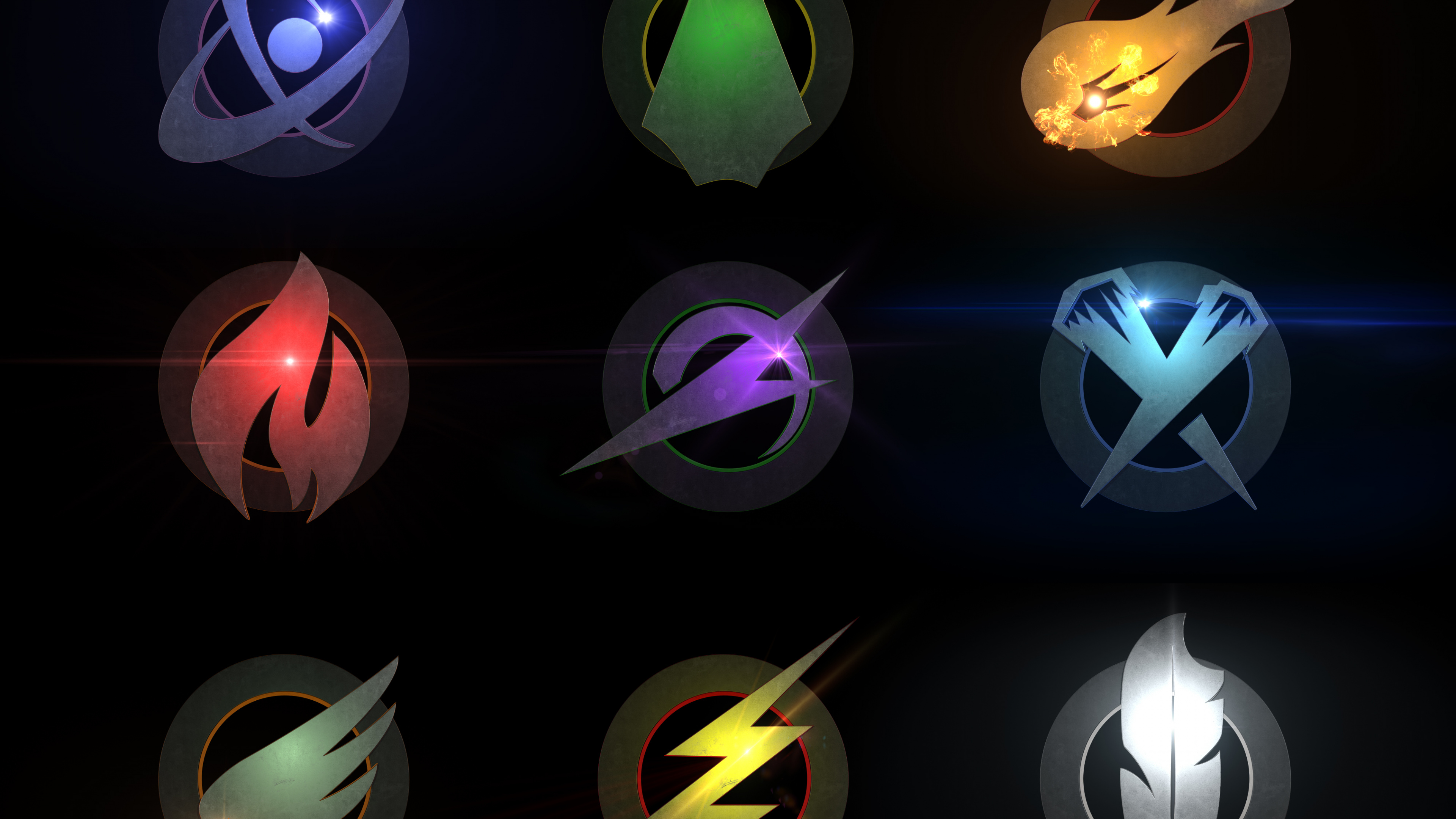 Обои телевизионное шоу, телевидение, тепловая волна, неон, графика в разрешении 3840x2160