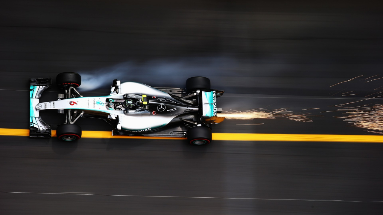 Обои команда Mercedes AMG петронас Ф1, Гран-при Монако, Макларен, формула один автомобиль, автогонки в разрешении 1280x720