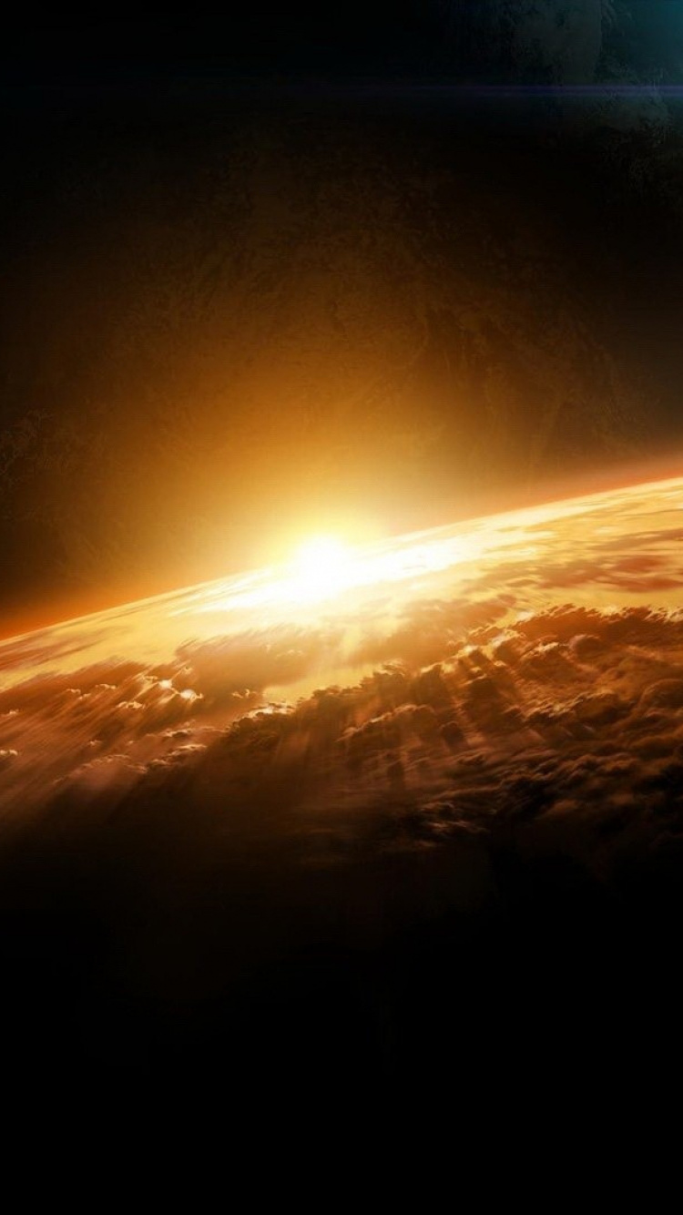 Обои космическое пространство, атмосфера, космос, астрономический объект, земля в разрешении 750x1334