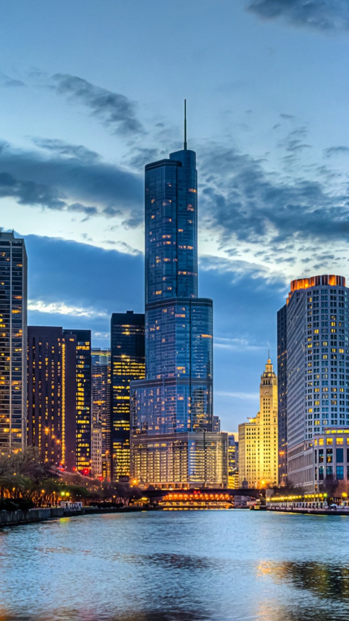 Обои город, городской пейзаж, городской район, метрополия, линия горизонта в разрешении 720x1280