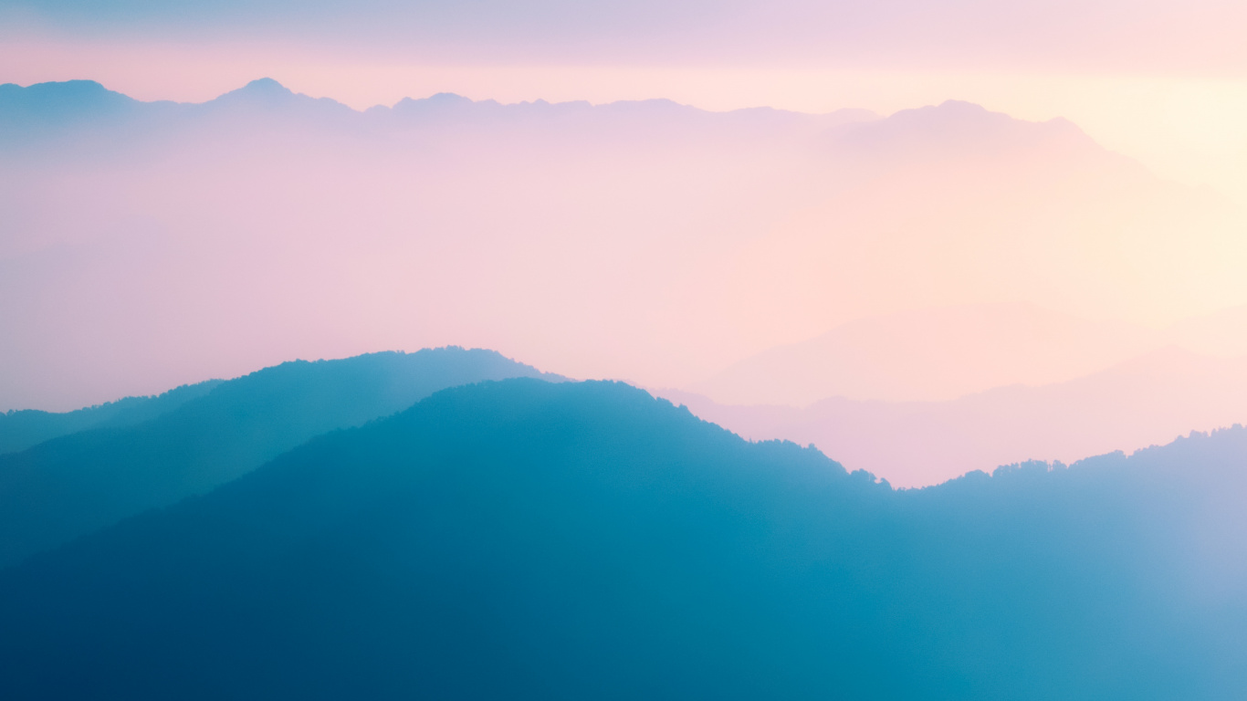 Обои пейзажи гор, мост, синий, горный рельеф, гора в разрешении 1366x768