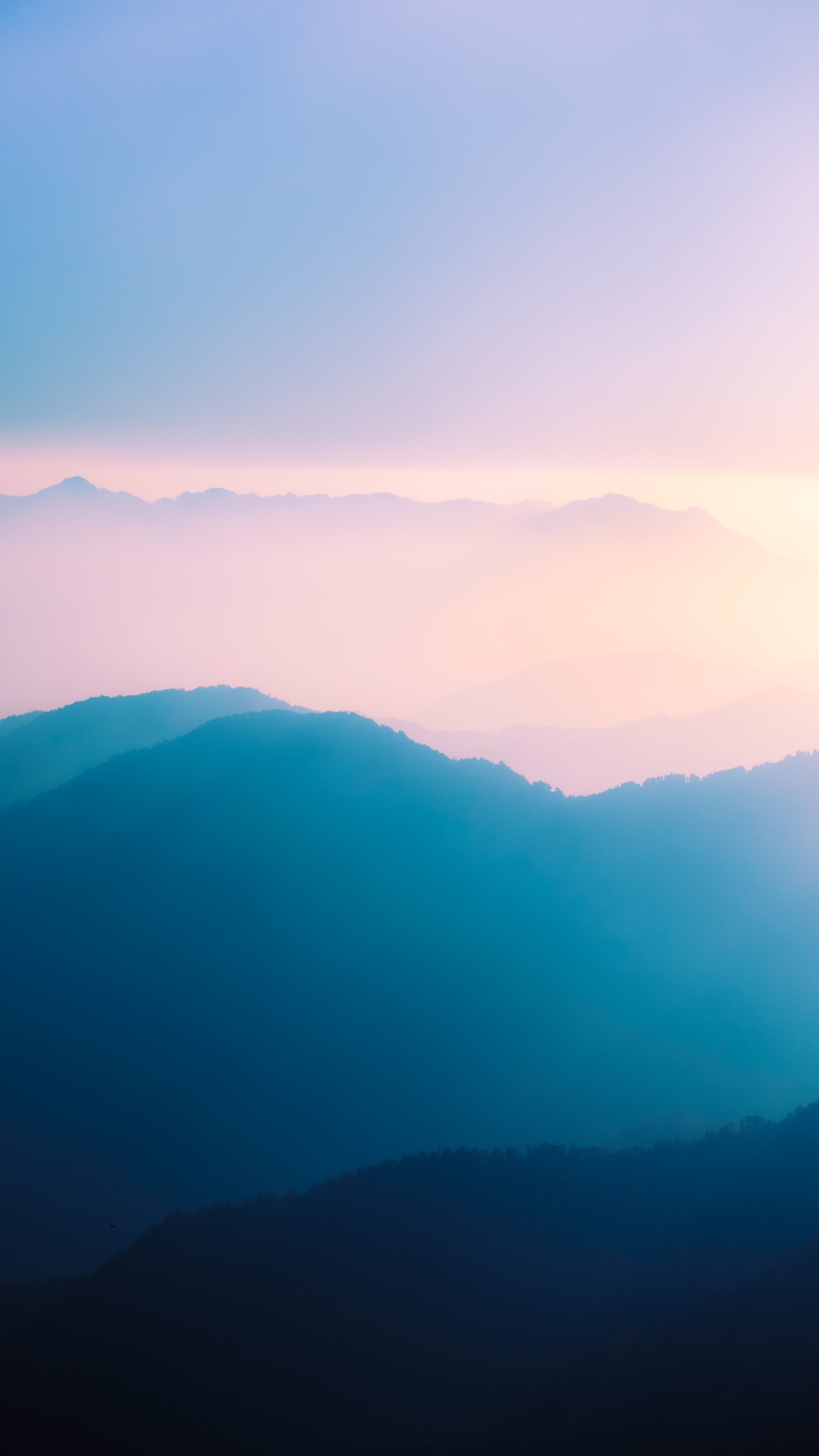 Обои пейзажи гор, мост, синий, горный рельеф, гора в разрешении 1440x2560