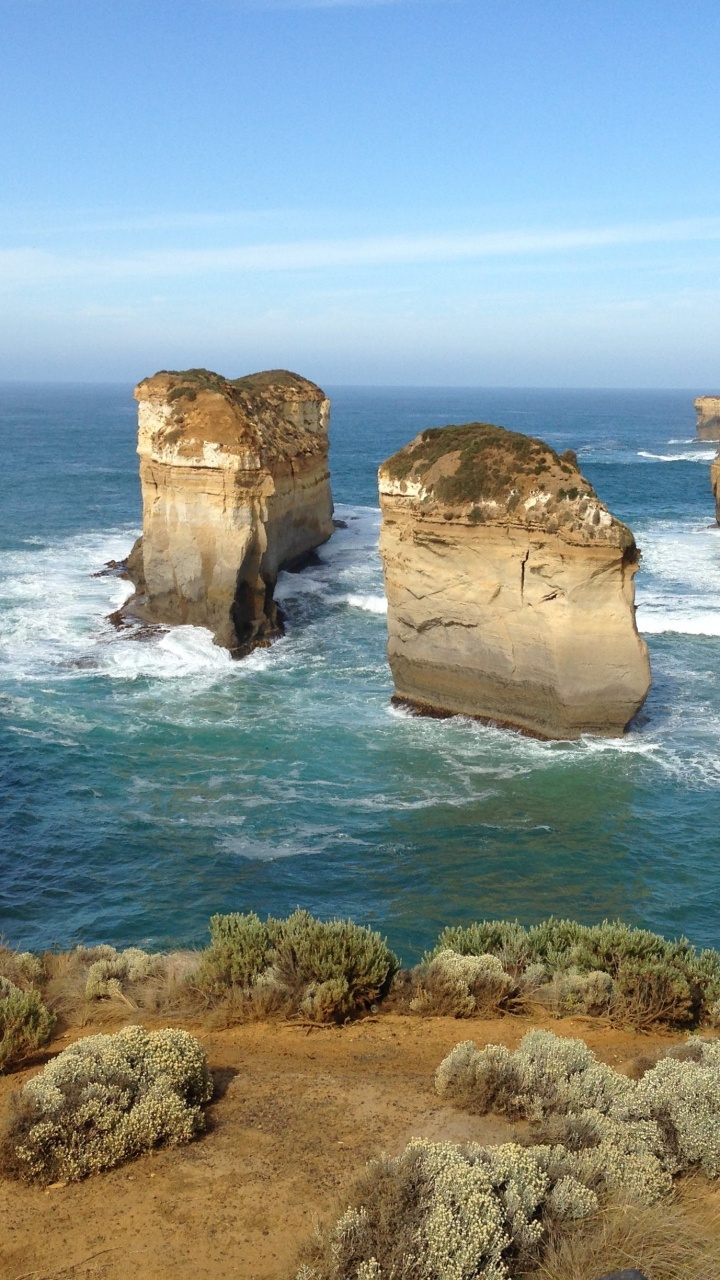 Обои австралия, рок, море, побережье, обрыв в разрешении 720x1280