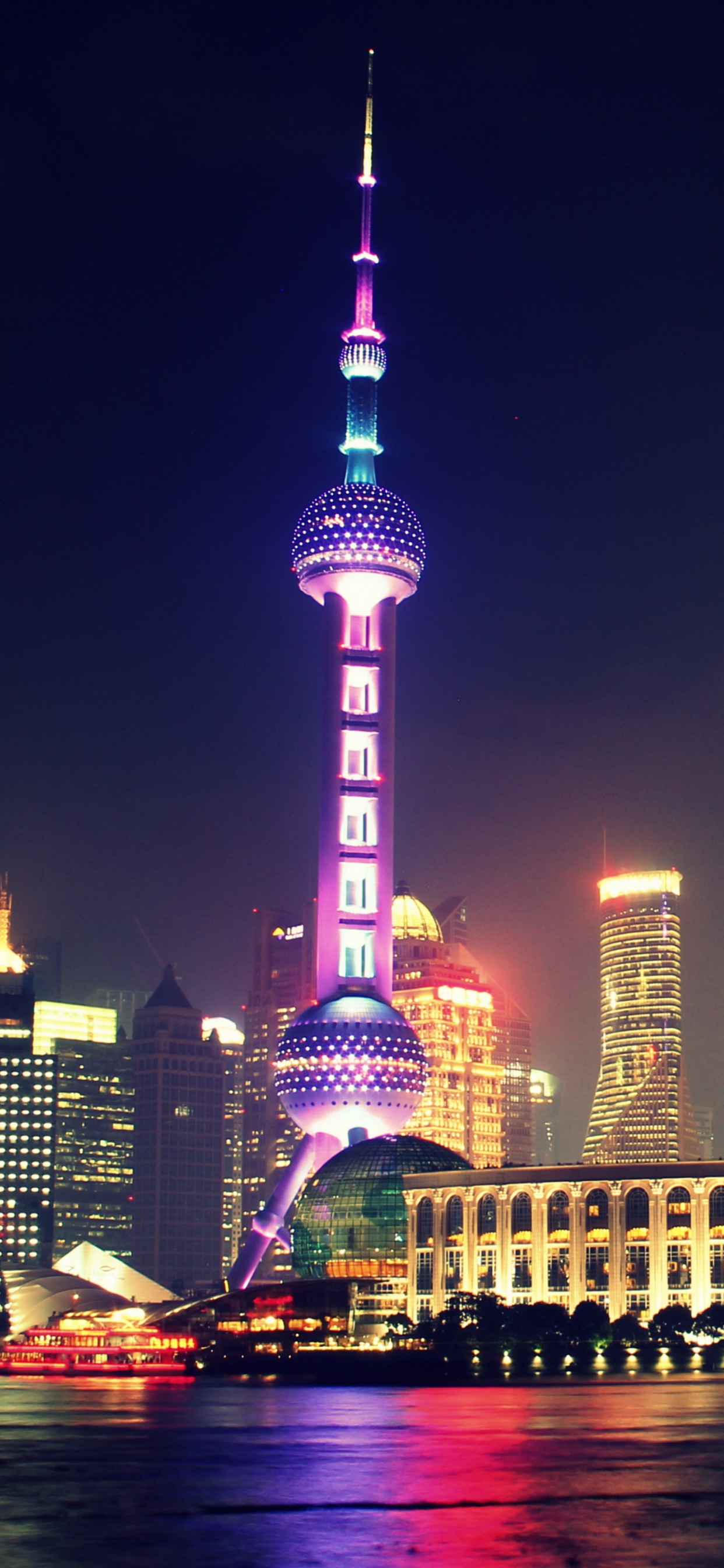 Обои городской пейзаж, город, ориентир, небоскреб, метрополия в разрешении 1242x2688