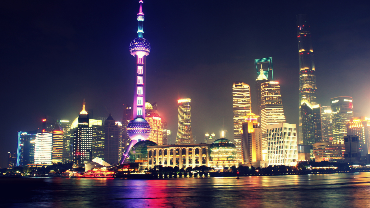 Обои городской пейзаж, город, ориентир, небоскреб, метрополия в разрешении 1280x720