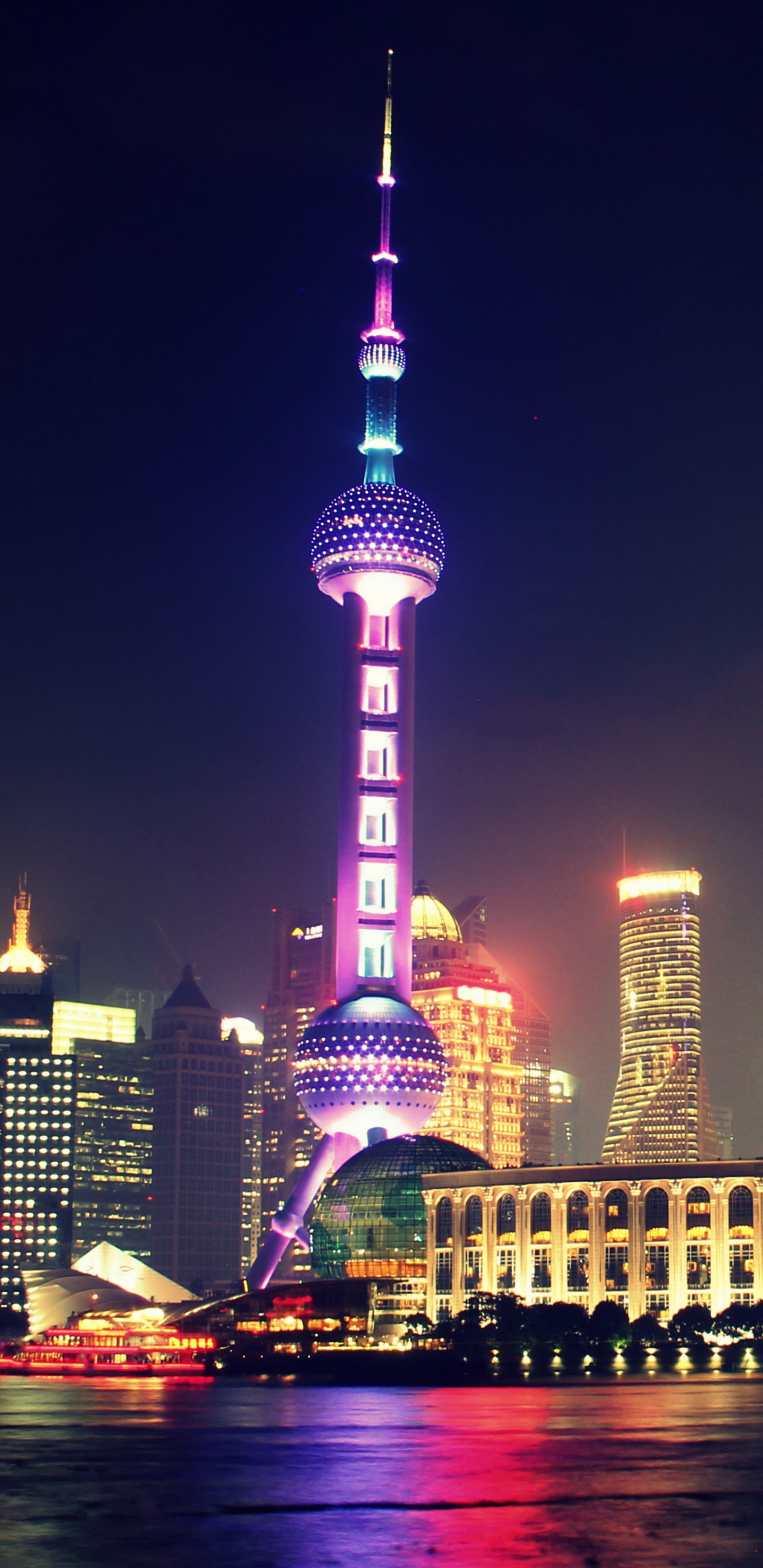 Обои городской пейзаж, город, ориентир, небоскреб, метрополия в разрешении 1440x2960