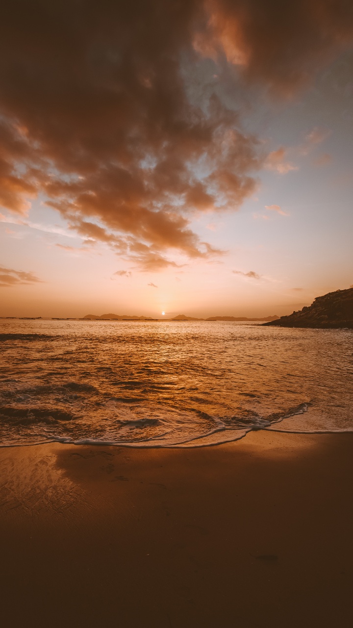 Обои облако, океан, море, горизонт, вода в разрешении 720x1280