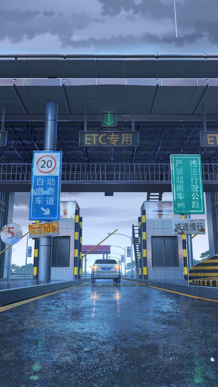 Обои икона, асфальт, дорожное покрытие, мост, здание в разрешении 750x1334