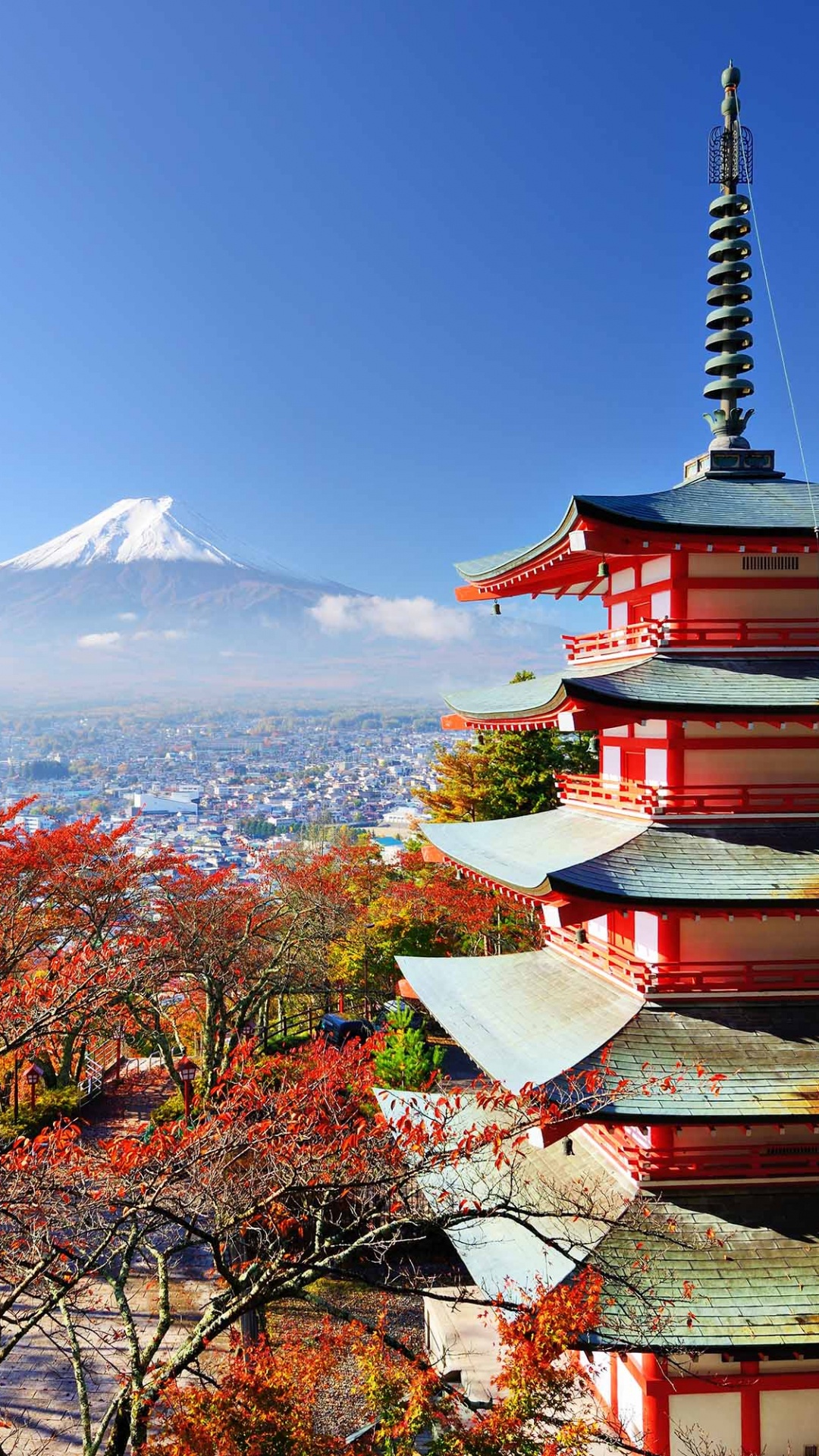 Обои путешествие в Японию, гора Фудзи, путешествие, достопримечательность, путеводитель в разрешении 1080x1920