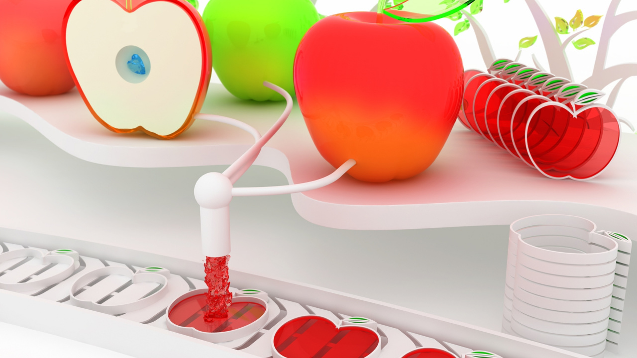 Обои фрукты, пища, сердце, продукция, диетическое питание в разрешении 1280x720