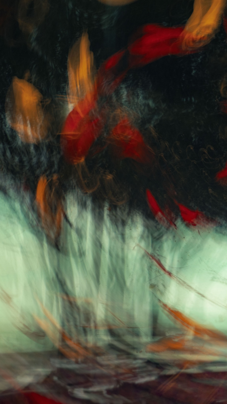 Обои абстрактное искусство, живопись, арт, акриловая краска, визуальное искусство в разрешении 750x1334