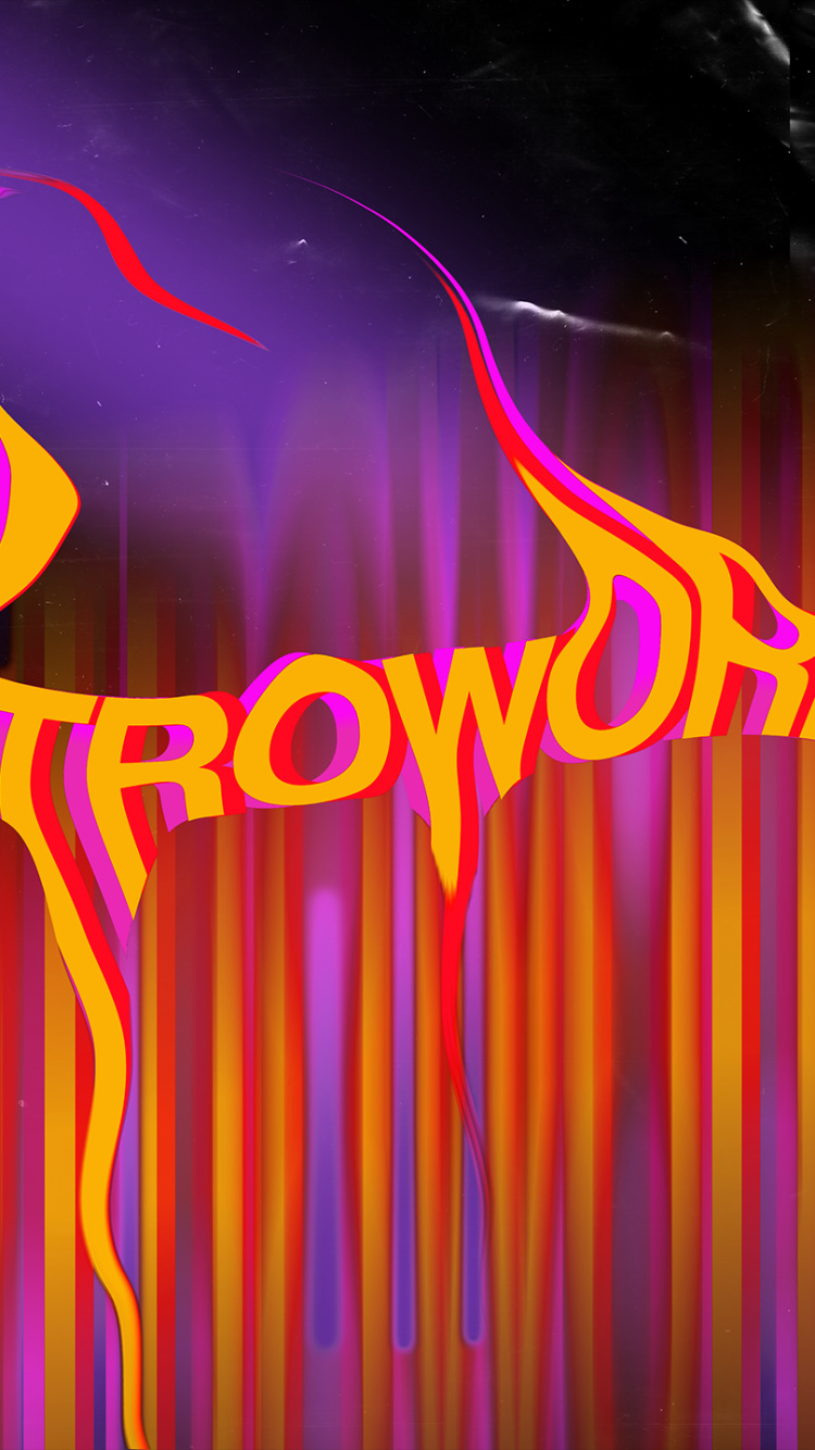 Обои свет, неоновая вывеска, пурпур, Апельсин, Визуальный эффект освещения в разрешении 750x1334