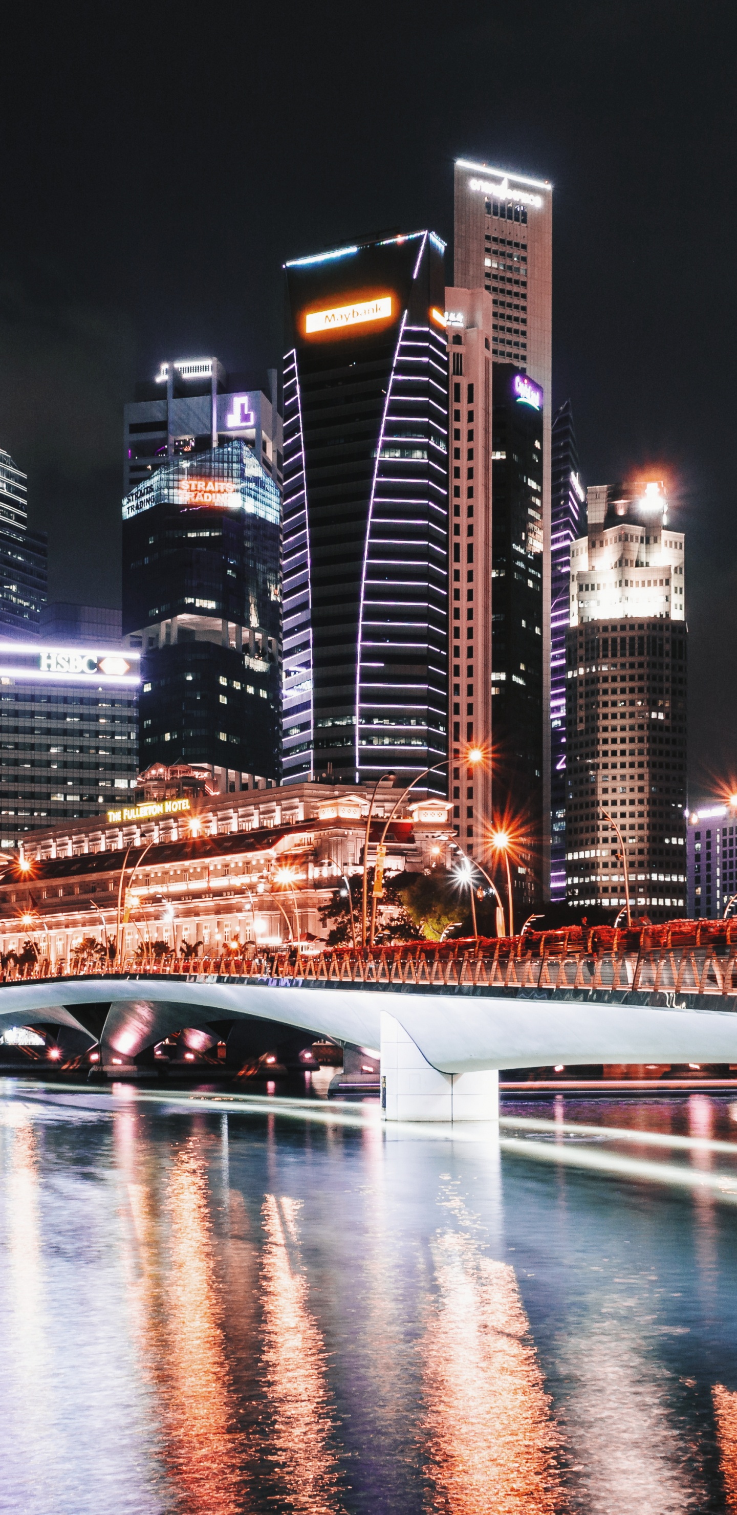 Обои городской пейзаж, город, метрополия, линия горизонта, городской район в разрешении 1440x2960