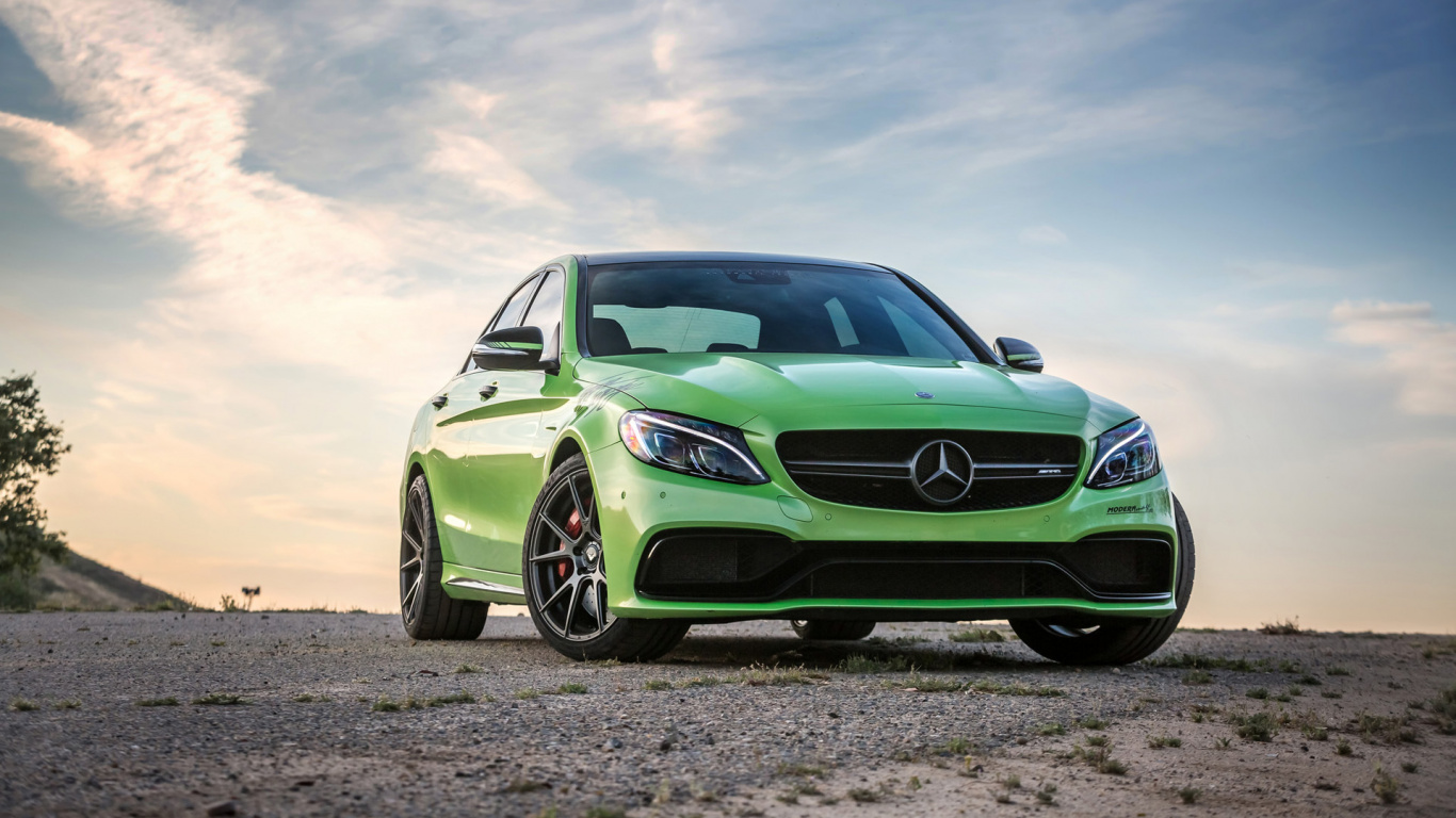 Обои авто, колесо, обод, mercedes benz c class, Литые диски в разрешении 1366x768