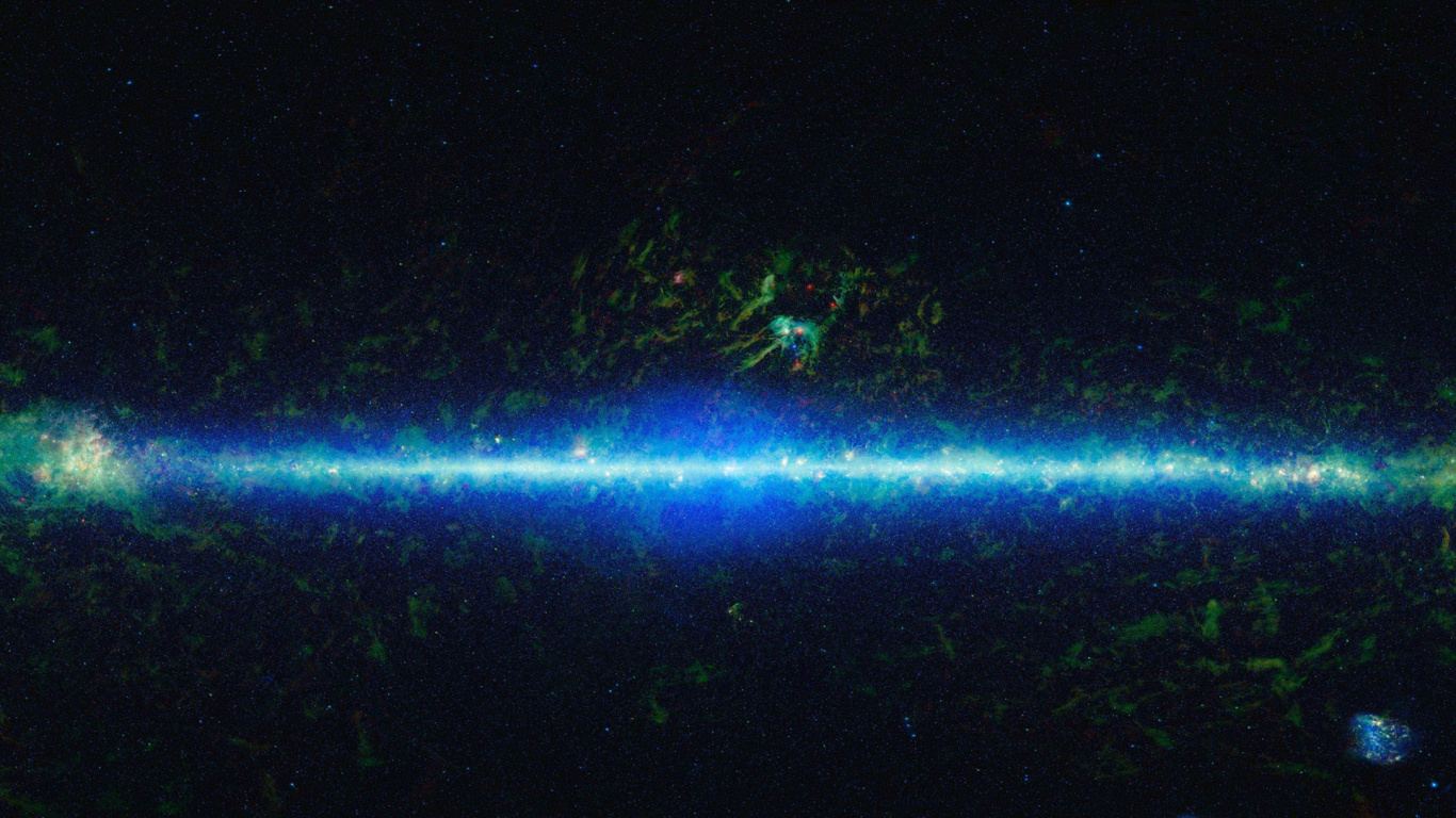 Обои частица, земля, Галактика, свет, атмосфера в разрешении 1366x768