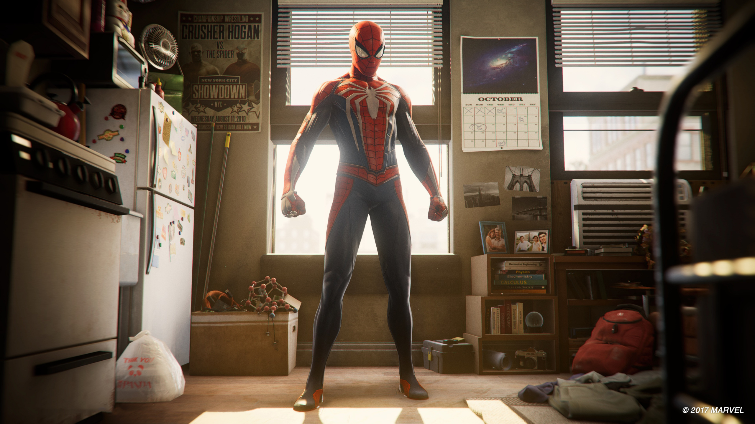 Обои Может Паркер, Insomniac Games, Париж Игры Неделя, супергерой, фигурка в разрешении 2560x1440