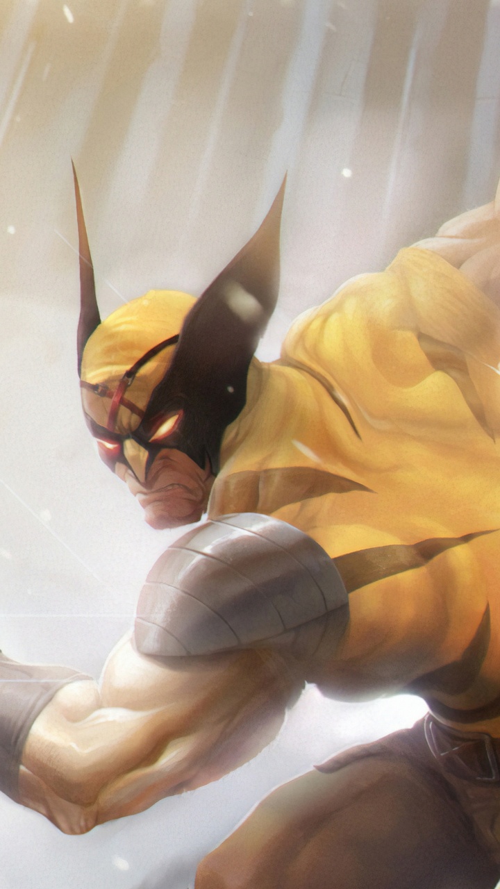 Обои Росомаха, арт, комиксы Марвел, иллюстрация, фигурка в разрешении 720x1280