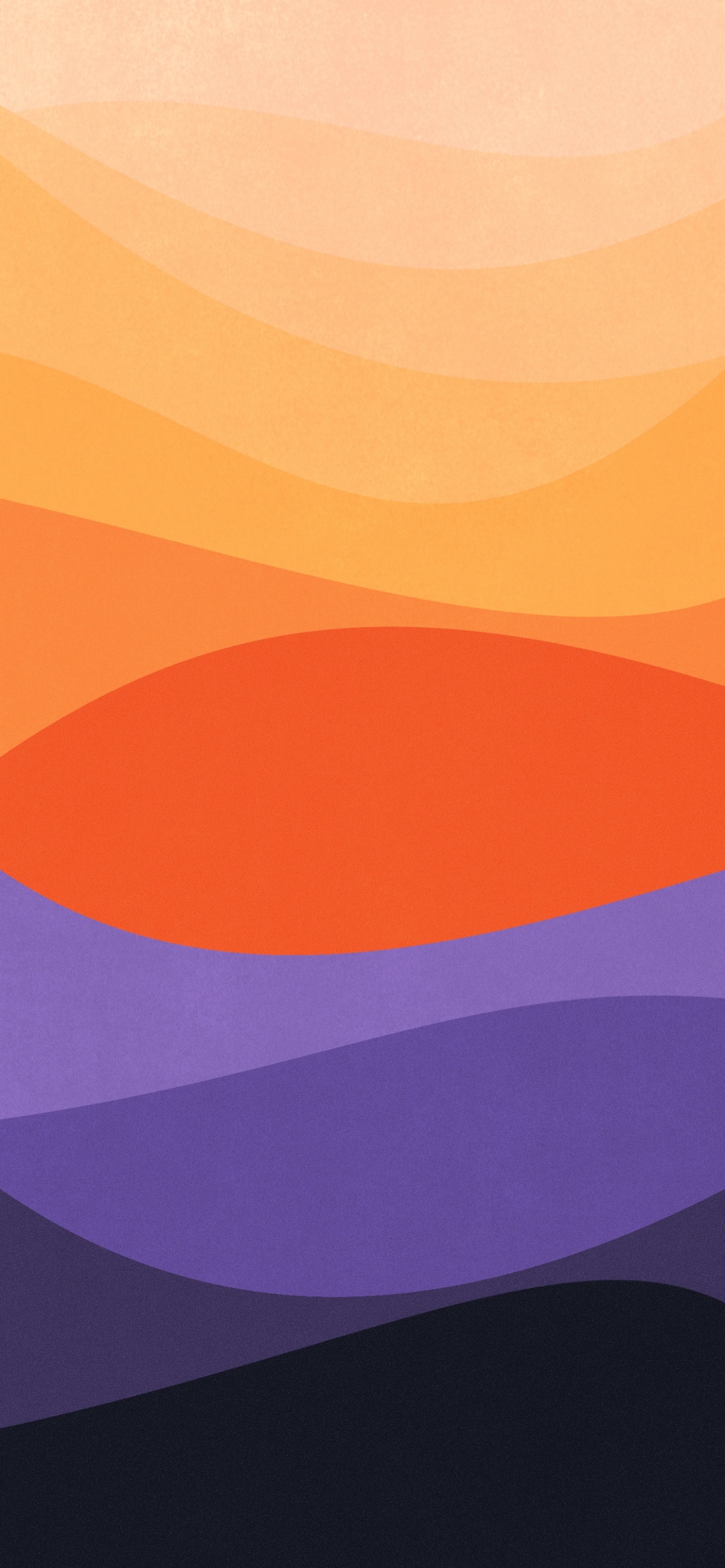 Обои Оранжевый цвет, геометрия, математика, лазурный, арт в разрешении 1242x2688