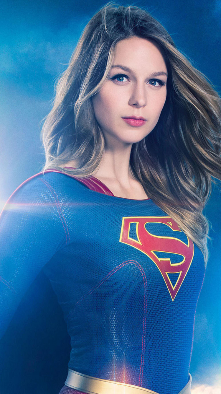 Обои Мелисса бенойст, супергерл, ЗП, супергерой, телевидение в разрешении 750x1334