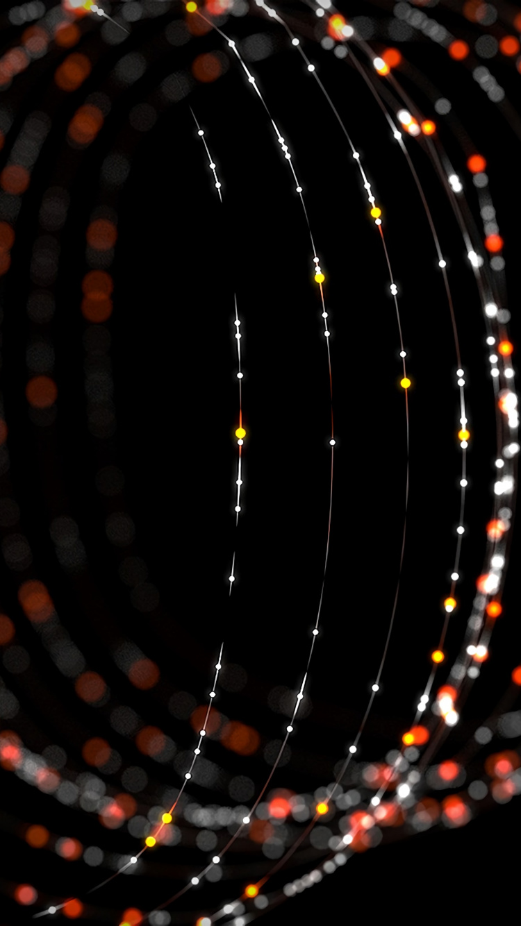 Обои боке, круг, ночь, темнота, космос в разрешении 750x1334