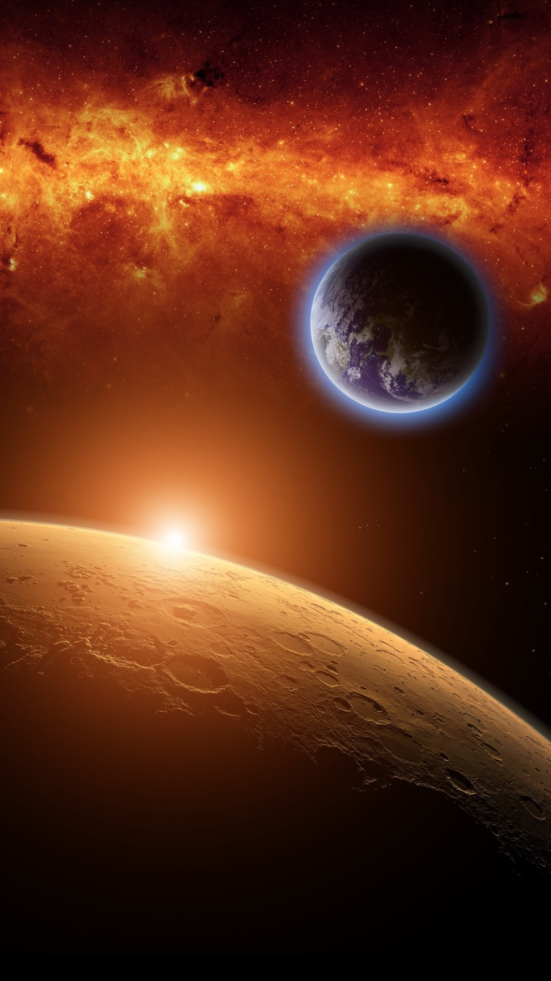 Обои огненная туманность, туманность, Туманность Северная Америка, Галактика, космос в разрешении 1080x1920