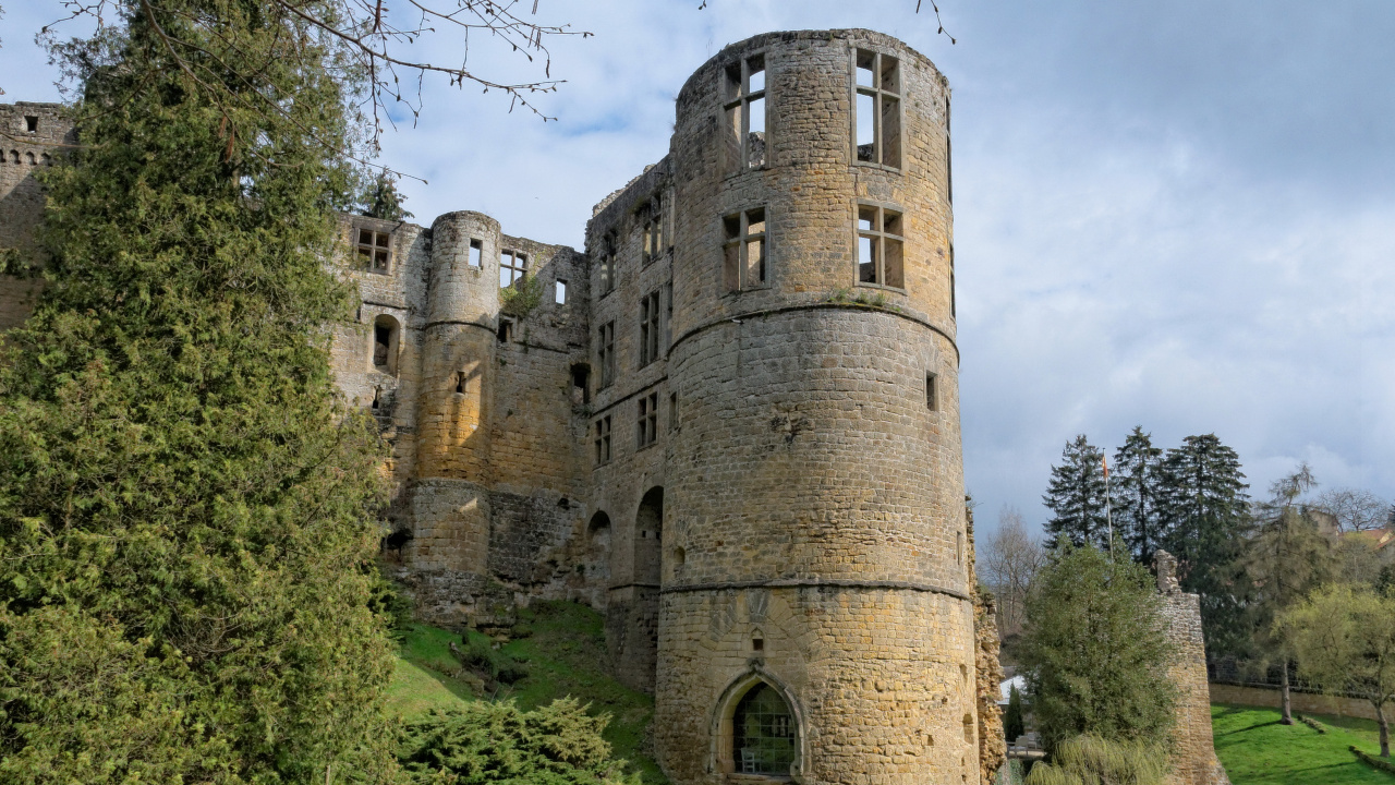 Обои замок Бофор, замок, фортификация, развалины, ров в разрешении 1280x720