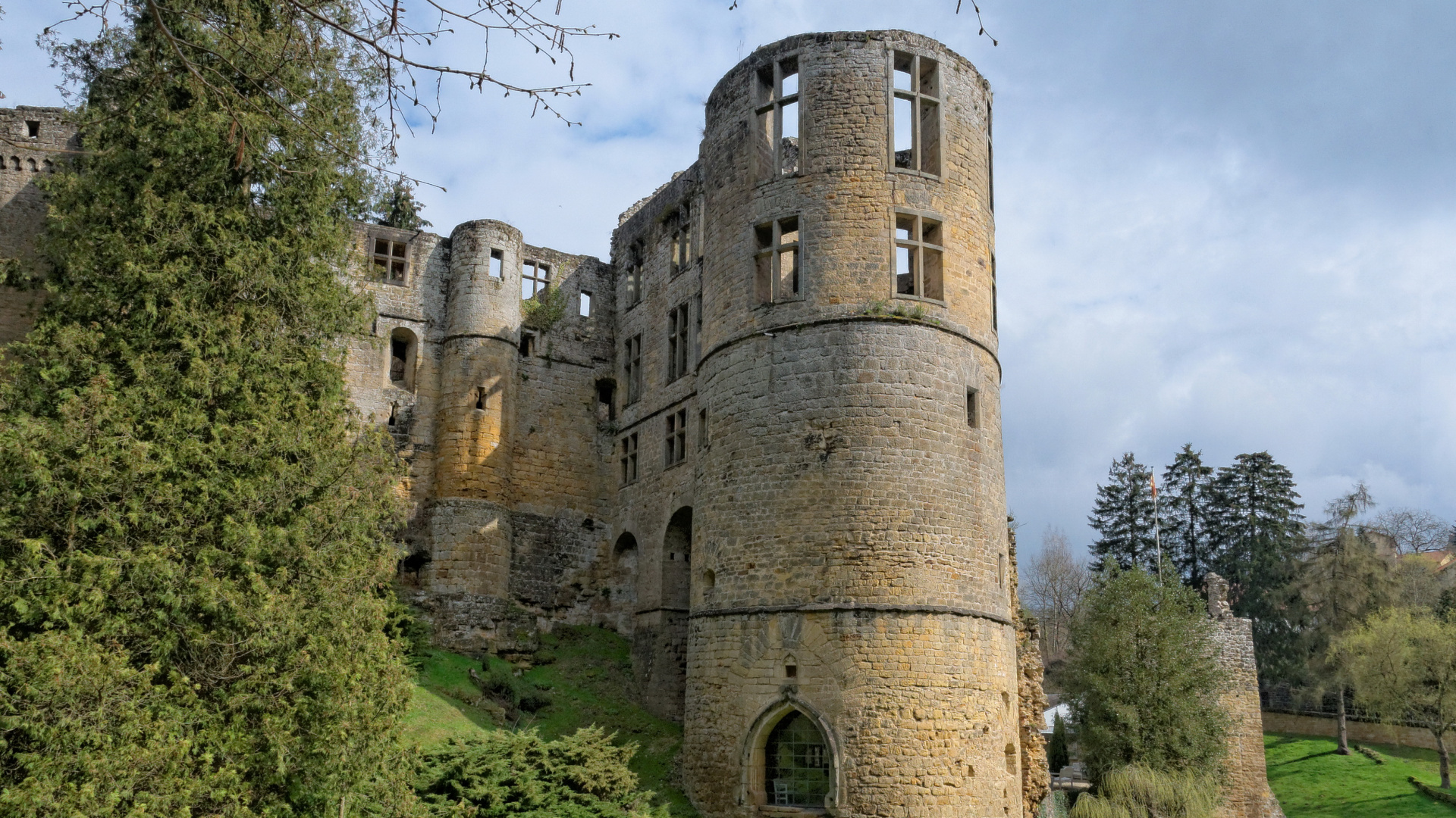 Обои замок Бофор, замок, фортификация, развалины, ров в разрешении 1920x1080