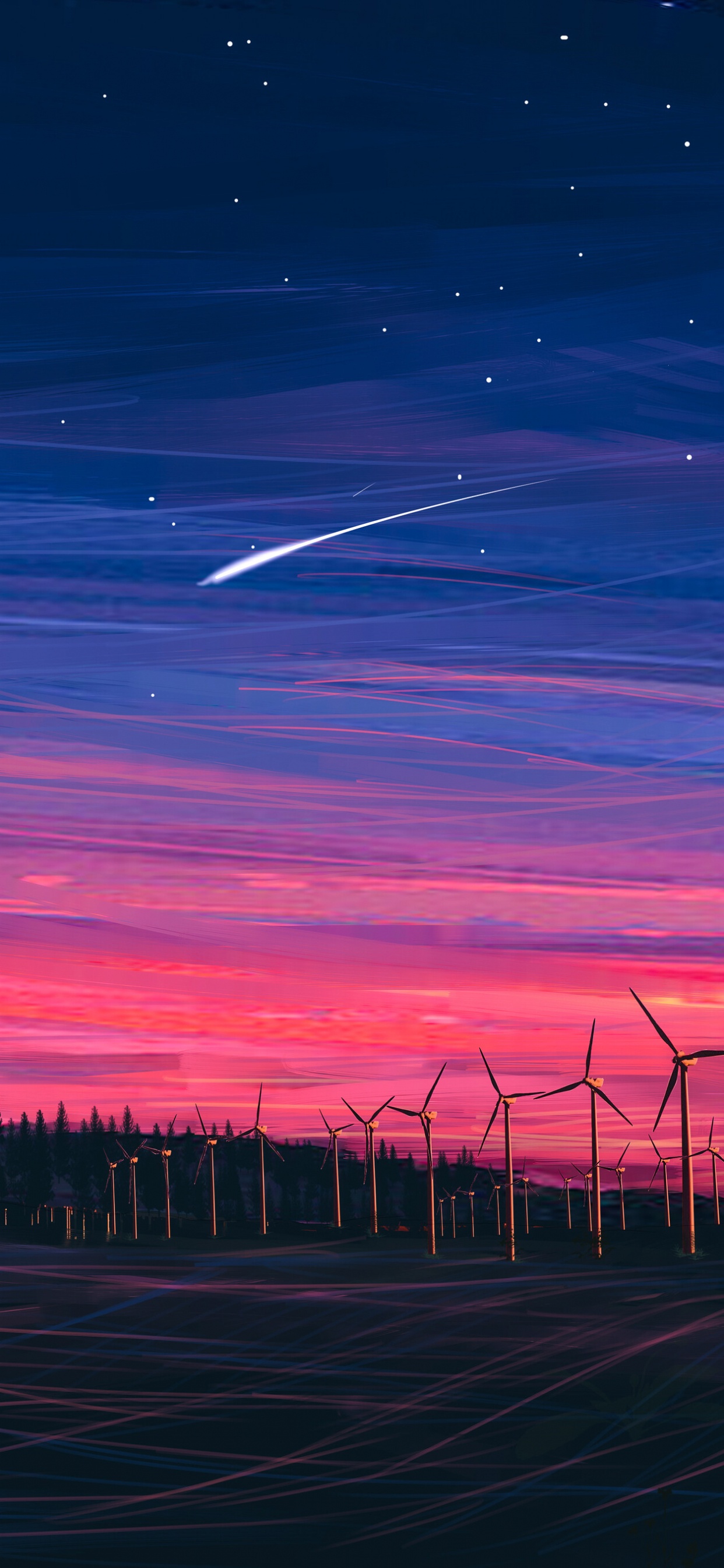 Обои ночь, атмосфера, послесвечение, вечер, сумрак в разрешении 1242x2688