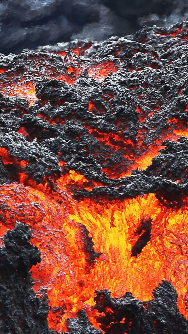 Обои вулкан, геология, вулканическая порода, лава, рок в разрешении 720x1280