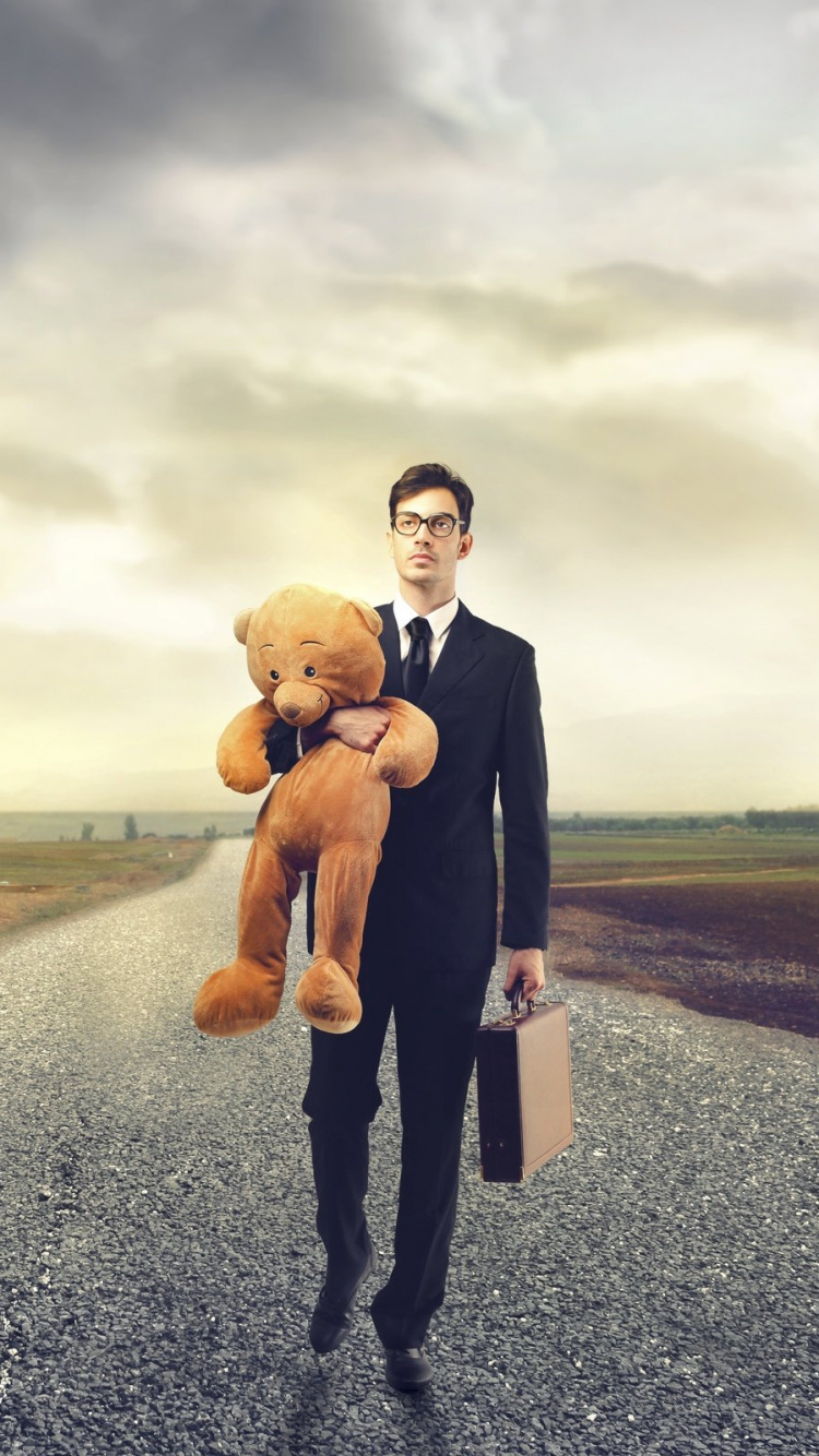 Обои мужчина, роман, облако, забава, Fhrungskraft в разрешении 750x1334