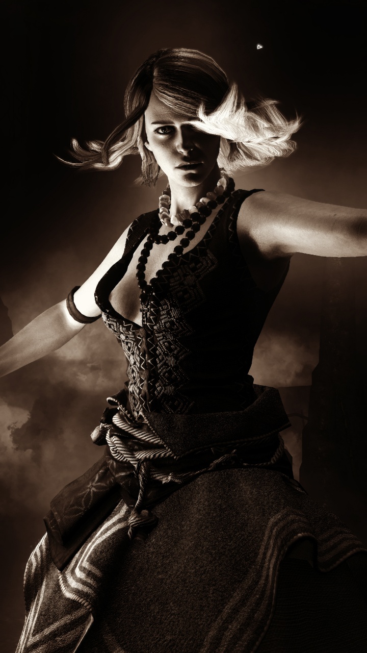 Обои Ведьмак 3 дикая охота, цири, Геральт из ривии, черный, темнота в разрешении 720x1280