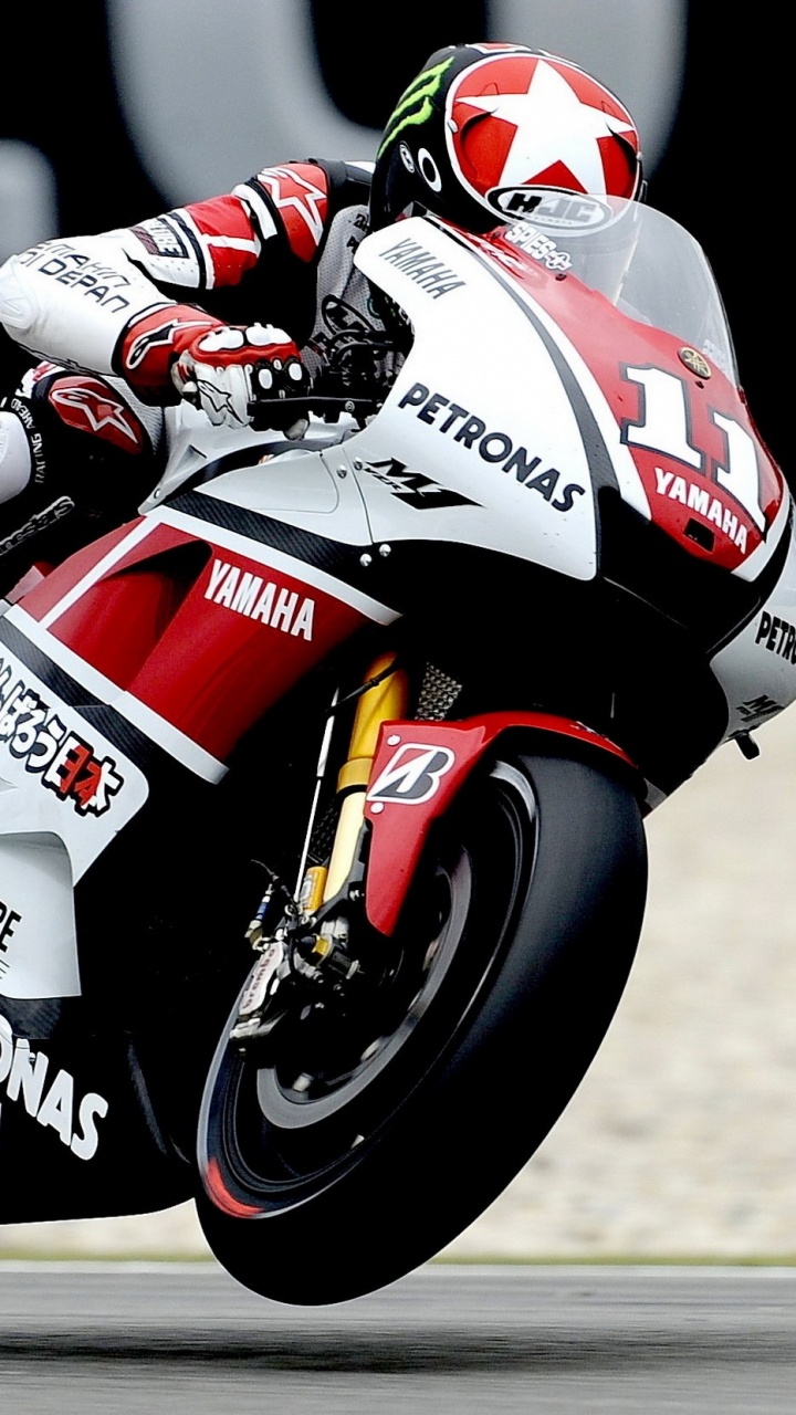 Обои Ямаха мотор Компани, мотоцикл, автоспорт, супербайк, занятие спортом в разрешении 720x1280