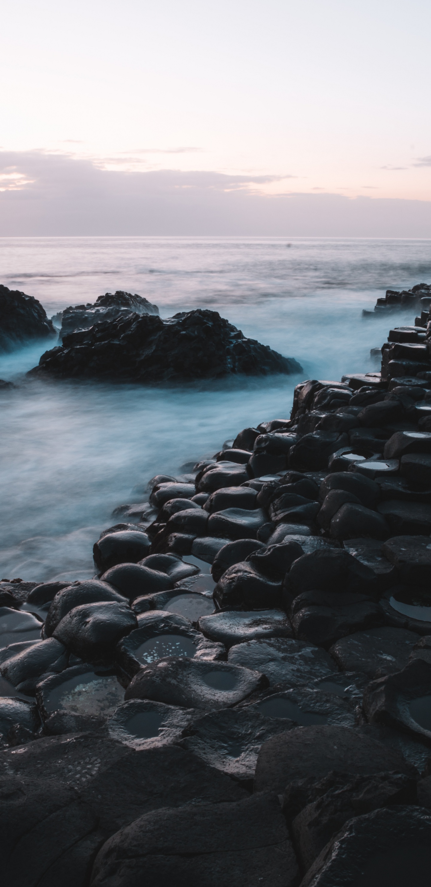 Обои мыс, горизонт, небо, пляж, берег в разрешении 1440x2960