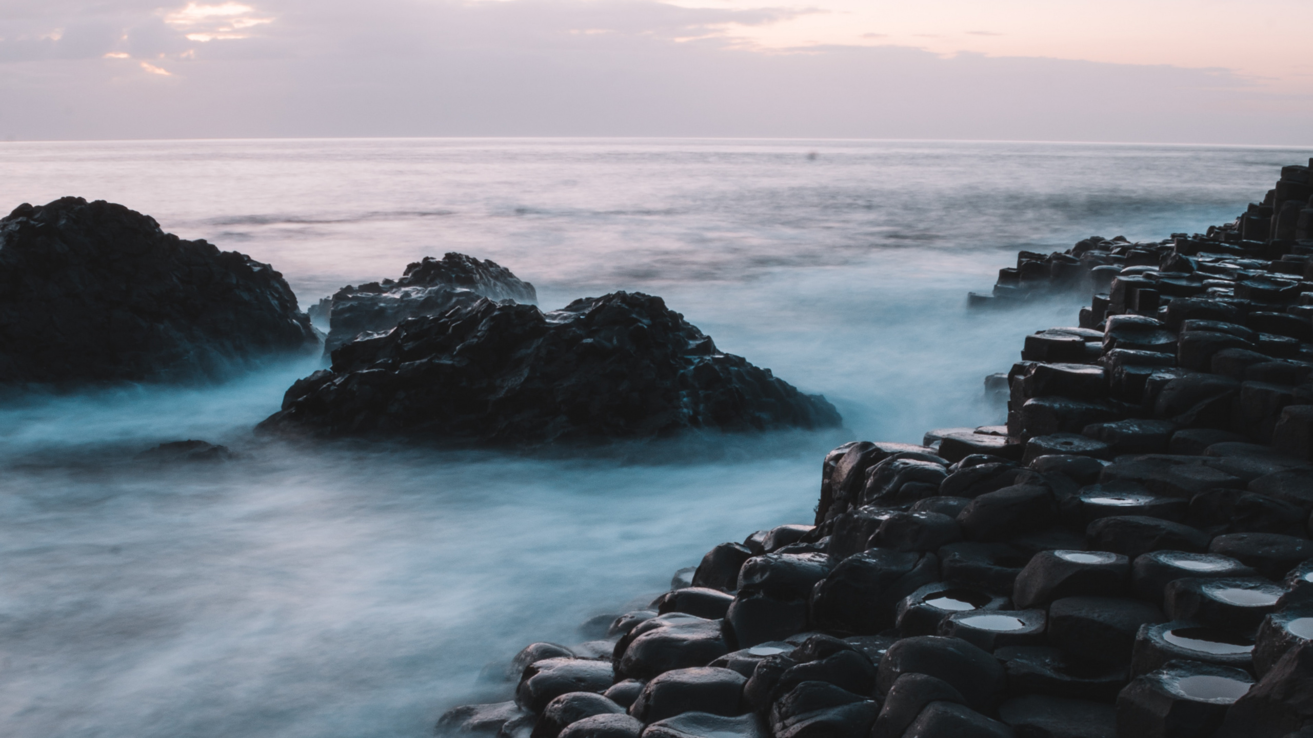 Обои мыс, горизонт, небо, пляж, берег в разрешении 2560x1440