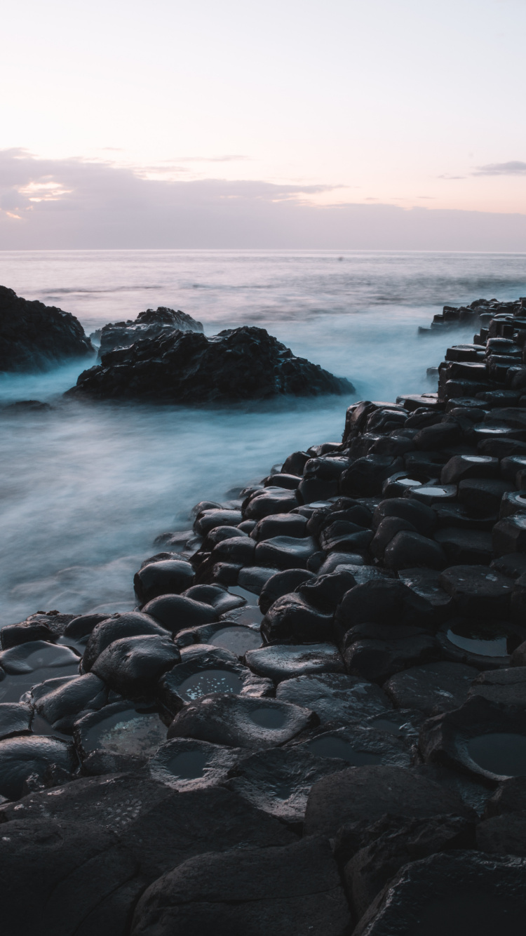 Обои мыс, горизонт, небо, пляж, берег в разрешении 750x1334