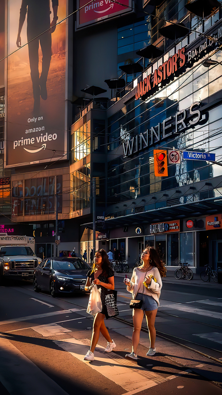 Обои снимок, здание, свет, инфраструктура, автомобильное освещение в разрешении 750x1334