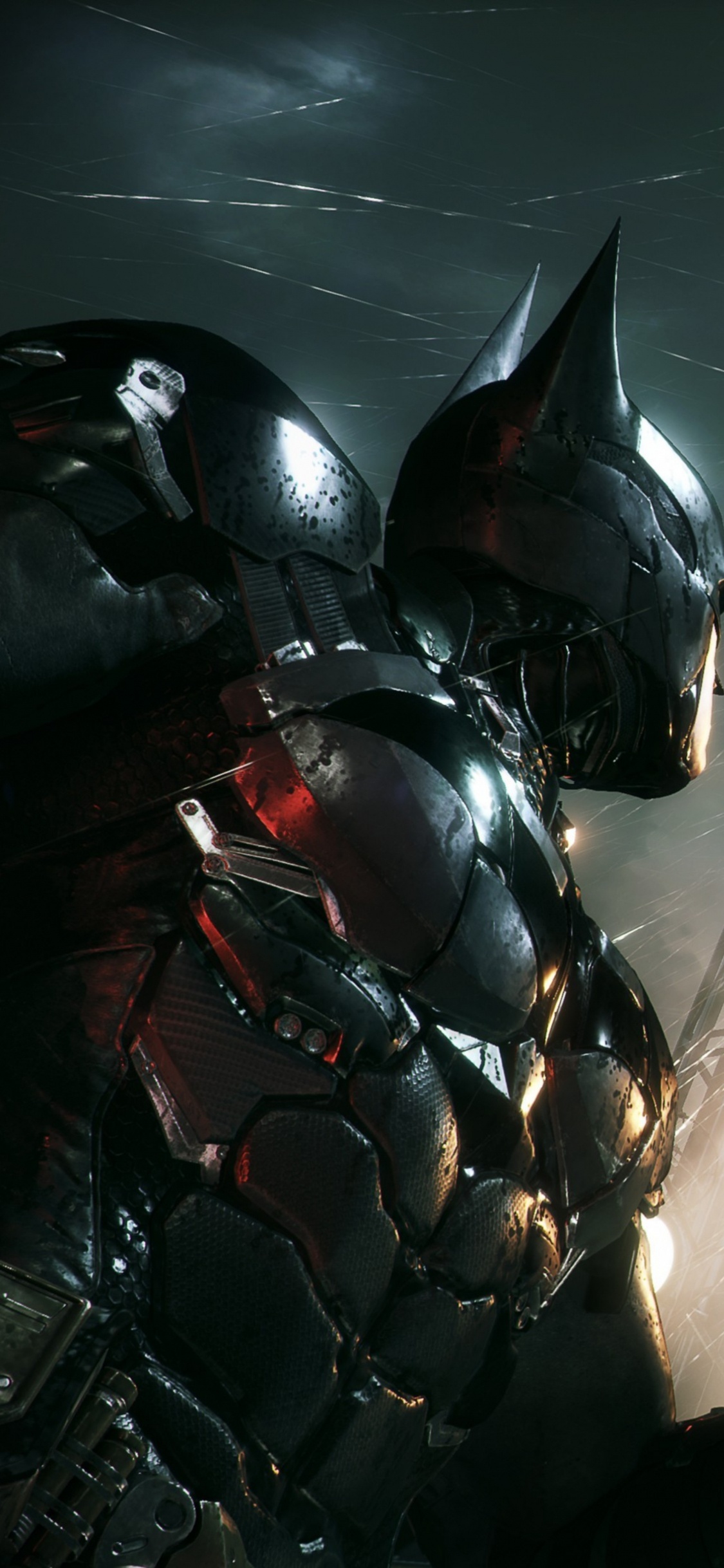 Обои вымышленный персонаж, Бэтмен аркхем Сити, Бэтмен, игра-боевик, меха в разрешении 1125x2436