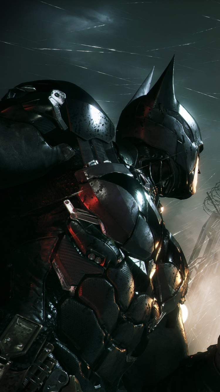 Обои вымышленный персонаж, Бэтмен аркхем Сити, Бэтмен, игра-боевик, меха в разрешении 750x1334