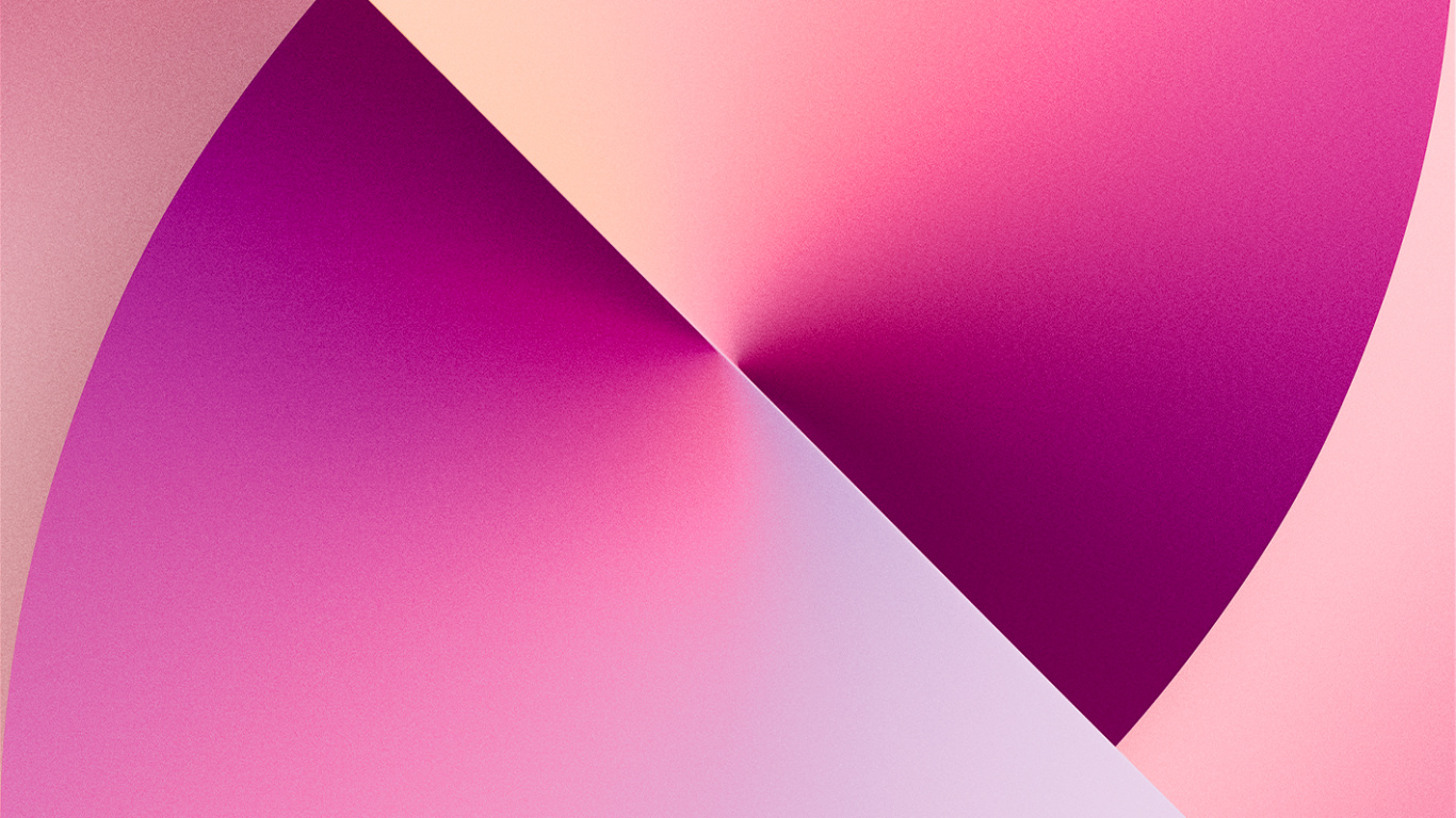Обои iPhone 13 Official Stock Wallpaper in High Resolution (Pink) – Light в разрешении 1366x768