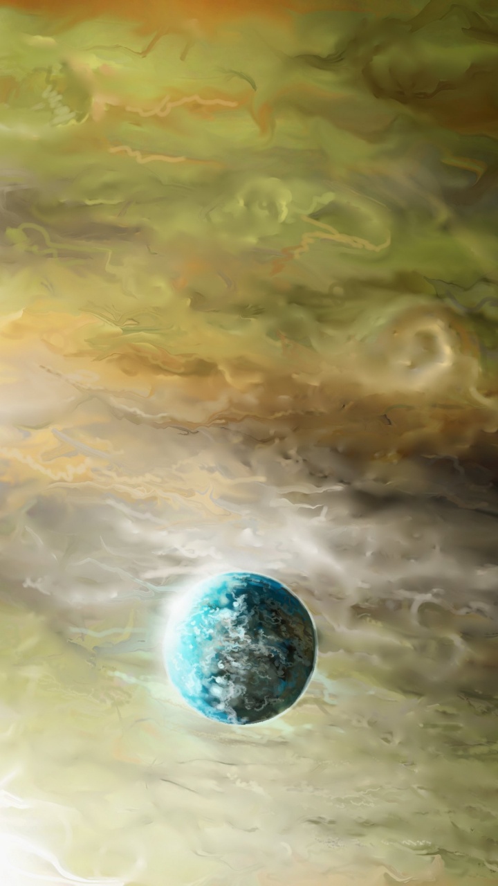Обои земля, планета, газовый гигант, планета-гигант, атмосфера в разрешении 720x1280